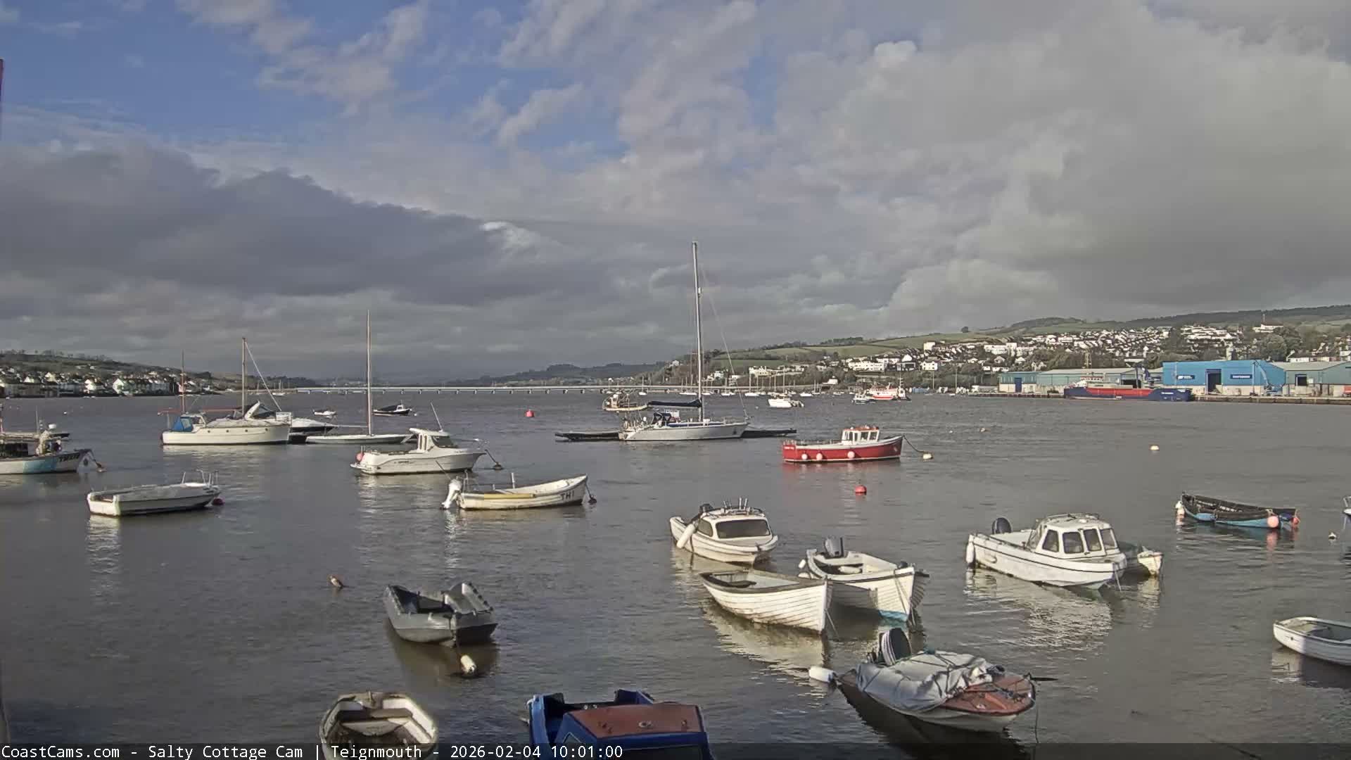 Teignmouth Marine, Teign River & Shalton Village Live Cam - Teignbridge, Devon, South West, England, United Kingdom
