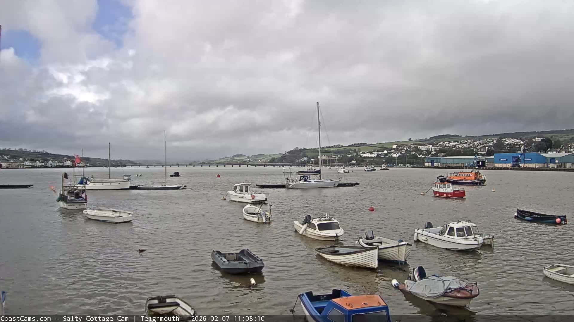 Teignmouth Marine, Teign River & Shalton Village Live Cam - Teignbridge, Devon, South West, England, United Kingdom