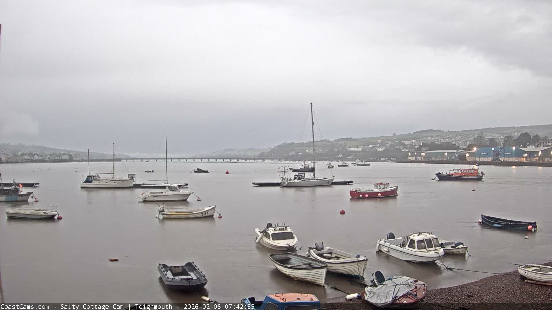 Teignmouth Marine, Teign River & Shalton Village Live Cam - Teignbridge, Devon, South West, England, United Kingdom