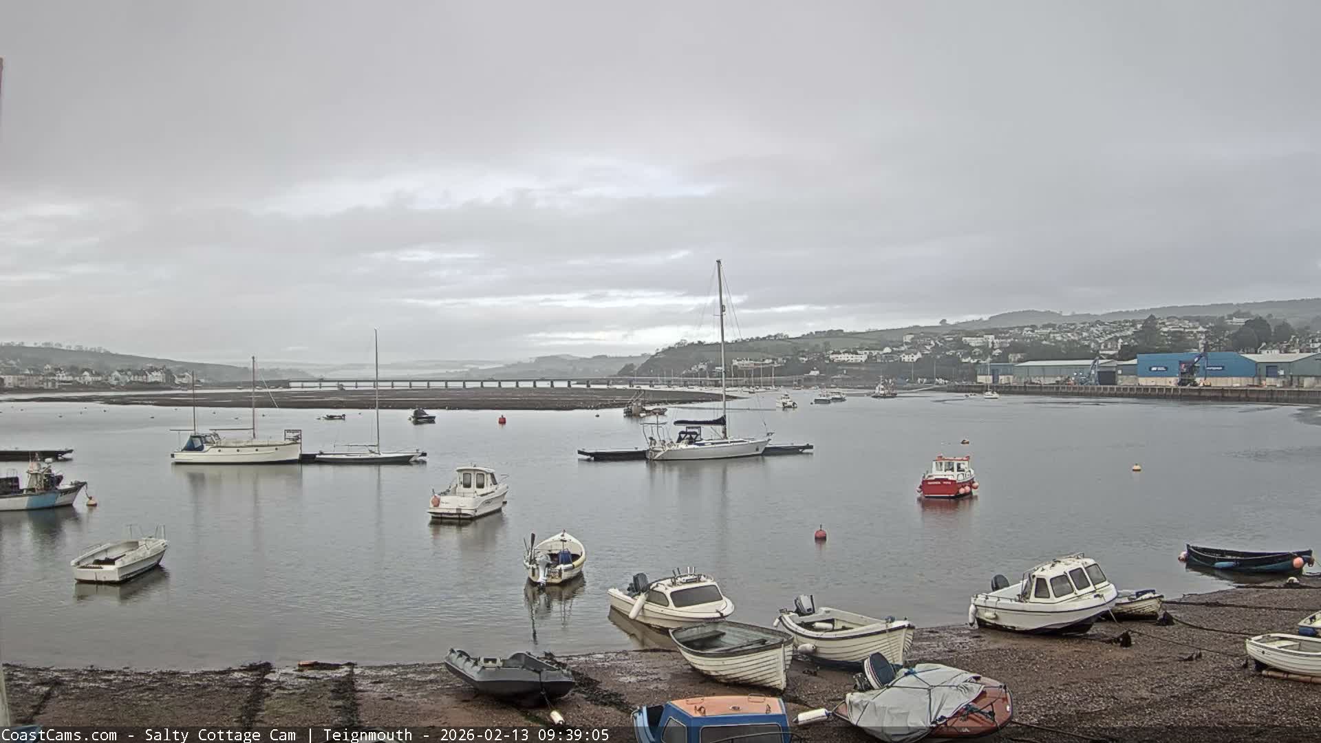Teignmouth Marine, Teign River & Shalton Village Live Cam - Teignbridge, Devon, South West, England, United Kingdom