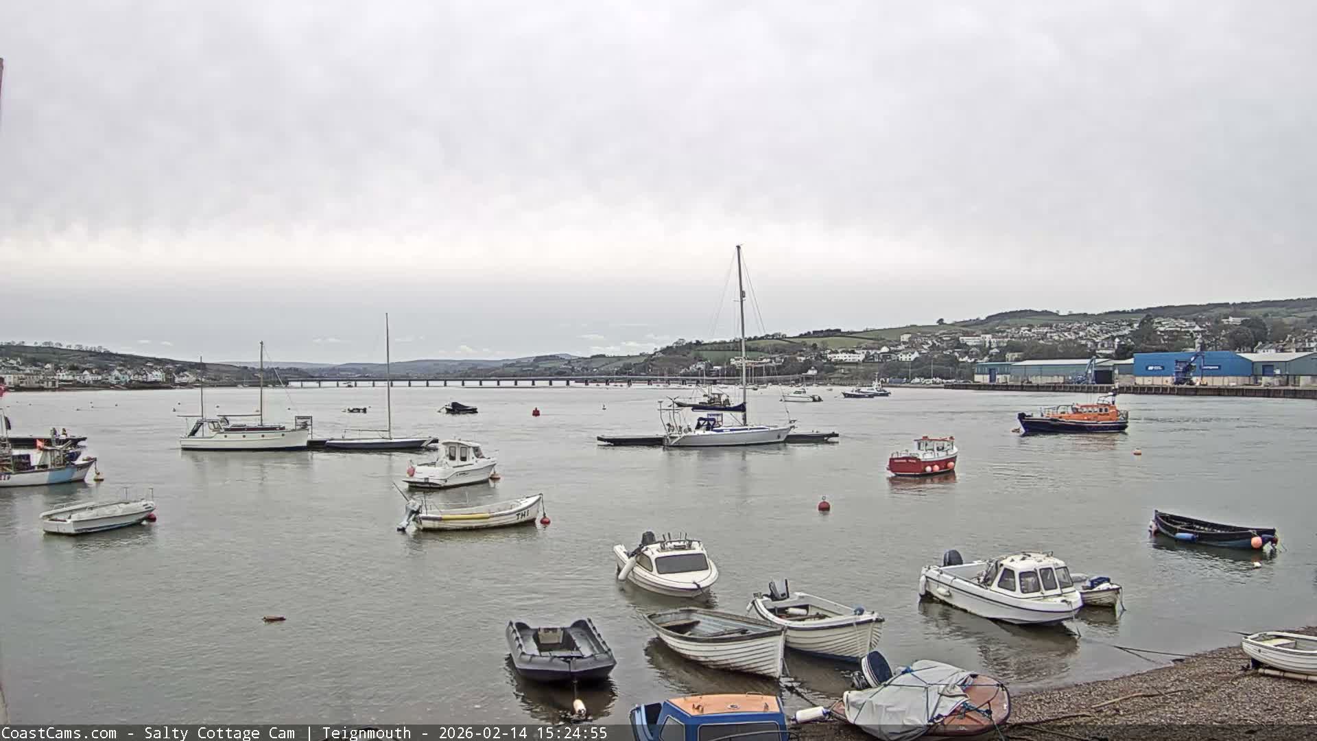 Teignmouth Marine, Teign River & Shalton Village Live Cam - Teignbridge, Devon, South West, England, United Kingdom