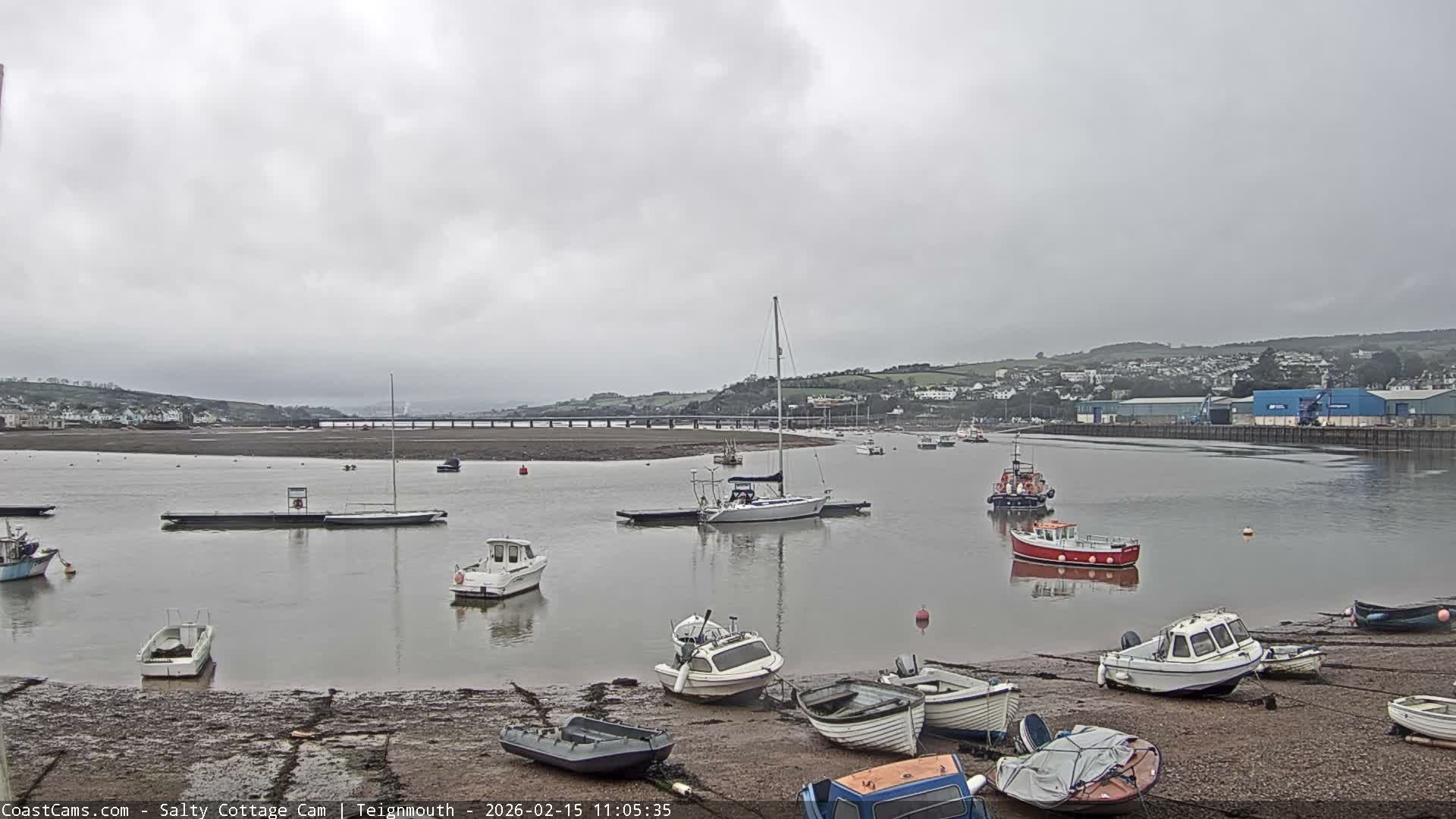 Teignmouth Marine, Teign River & Shalton Village Live Cam - Teignbridge, Devon, South West, England, United Kingdom