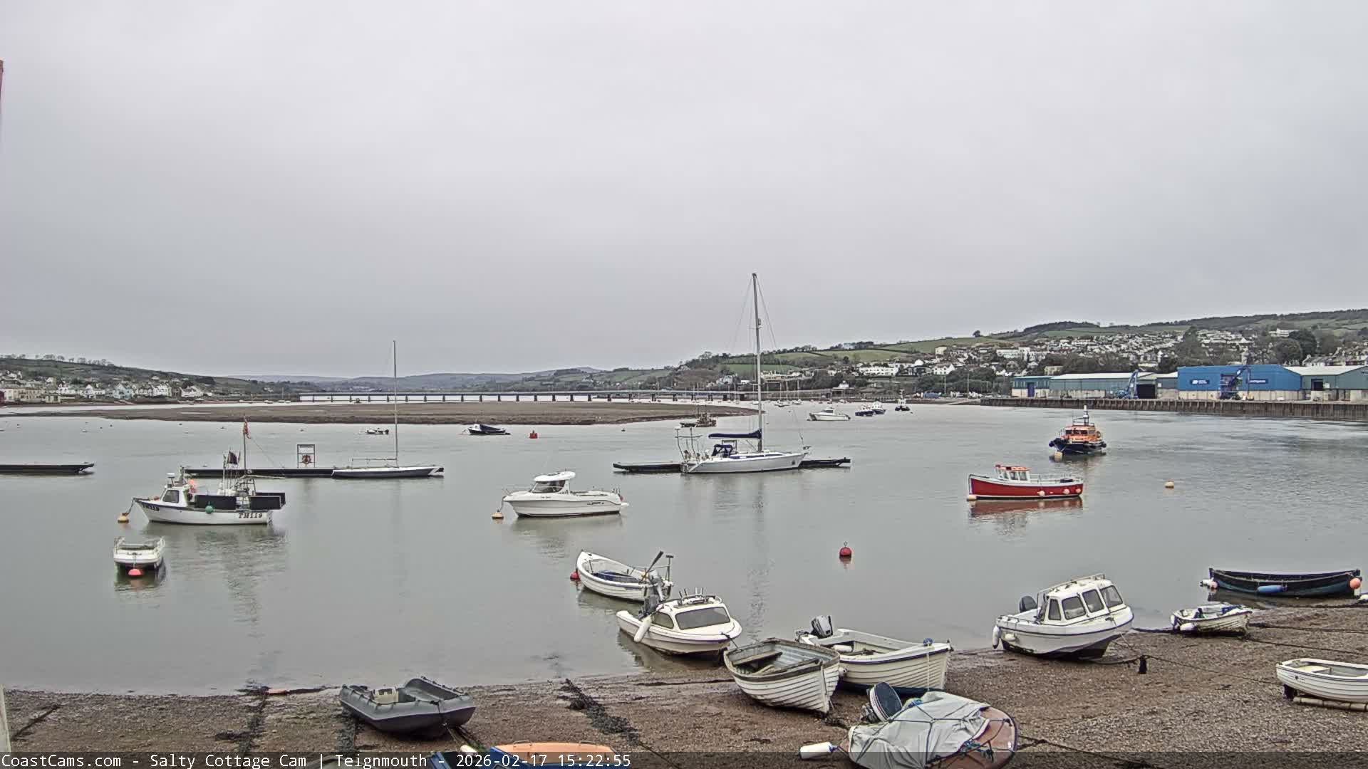 Teignmouth Marine, Teign River & Shalton Village Live Cam - Teignbridge, Devon, South West, England, United Kingdom