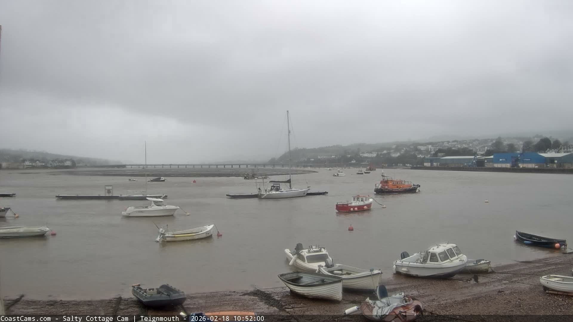 Teignmouth Marine, Teign River & Shalton Village Live Cam - Teignbridge, Devon, South West, England, United Kingdom