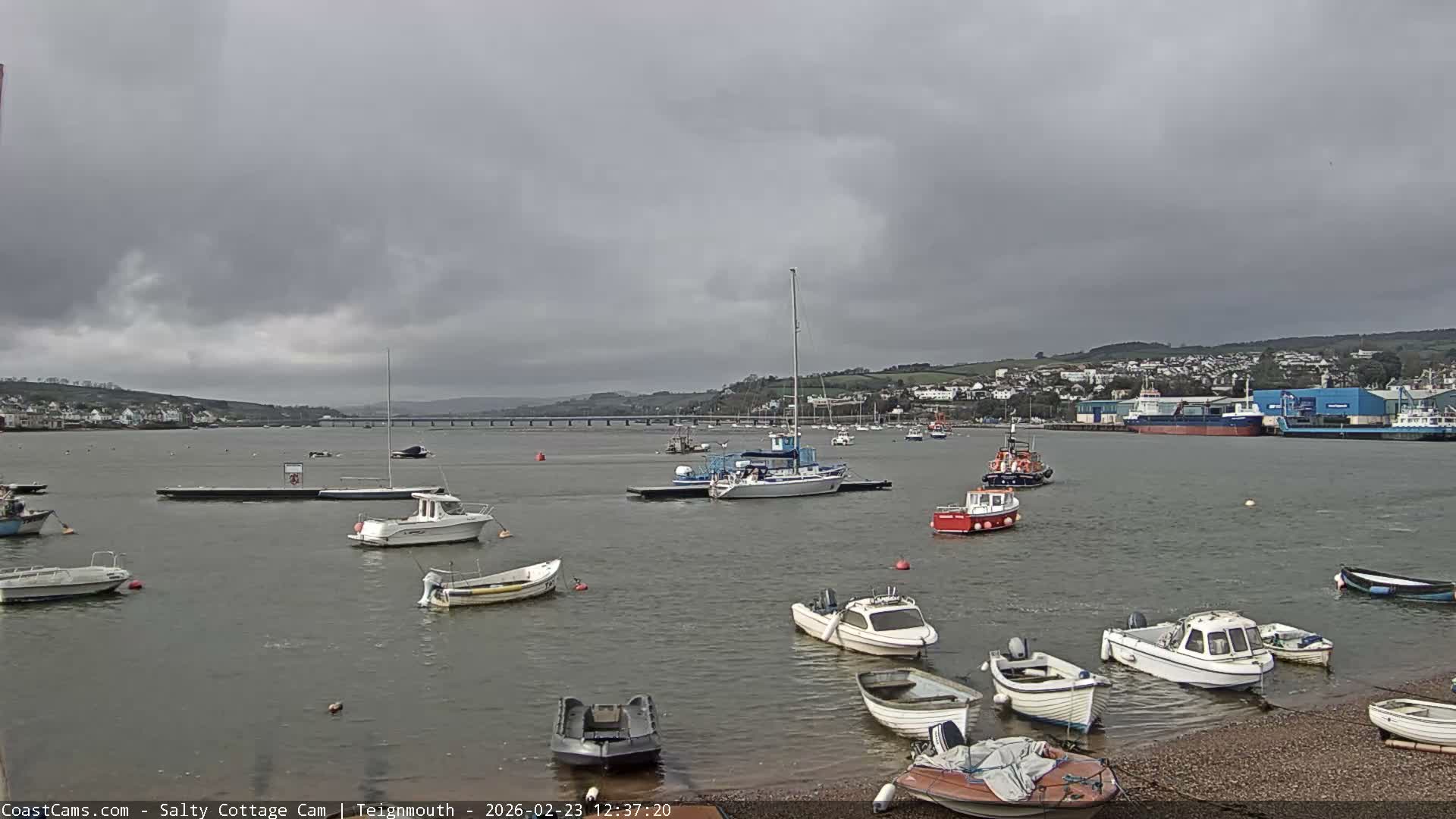 Teignmouth Marine, Teign River & Shalton Village Live Cam - Teignbridge, Devon, South West, England, United Kingdom