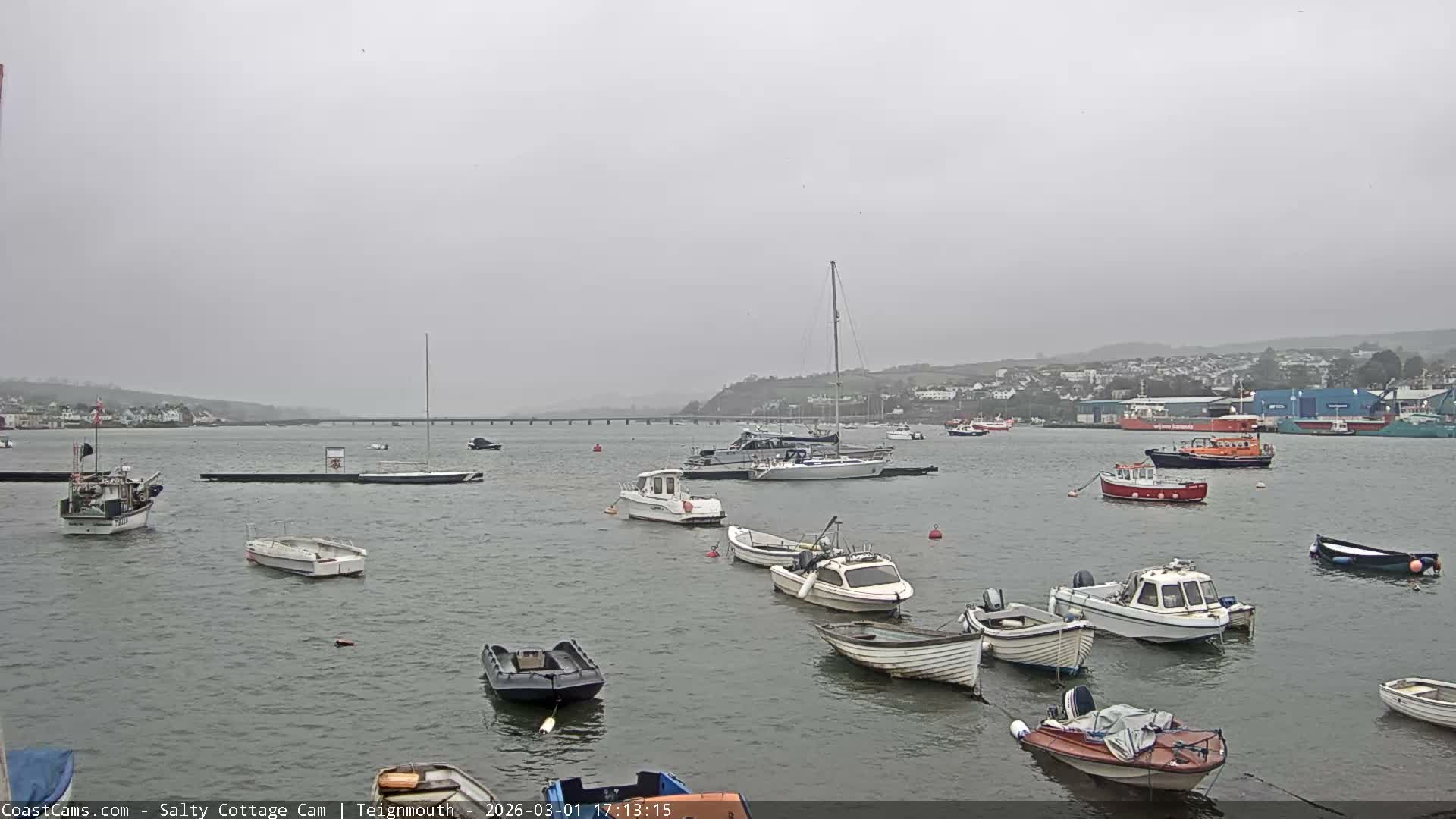 Teignmouth Marine, Teign River & Shalton Village Live Cam - Teignbridge, Devon, South West, England, United Kingdom