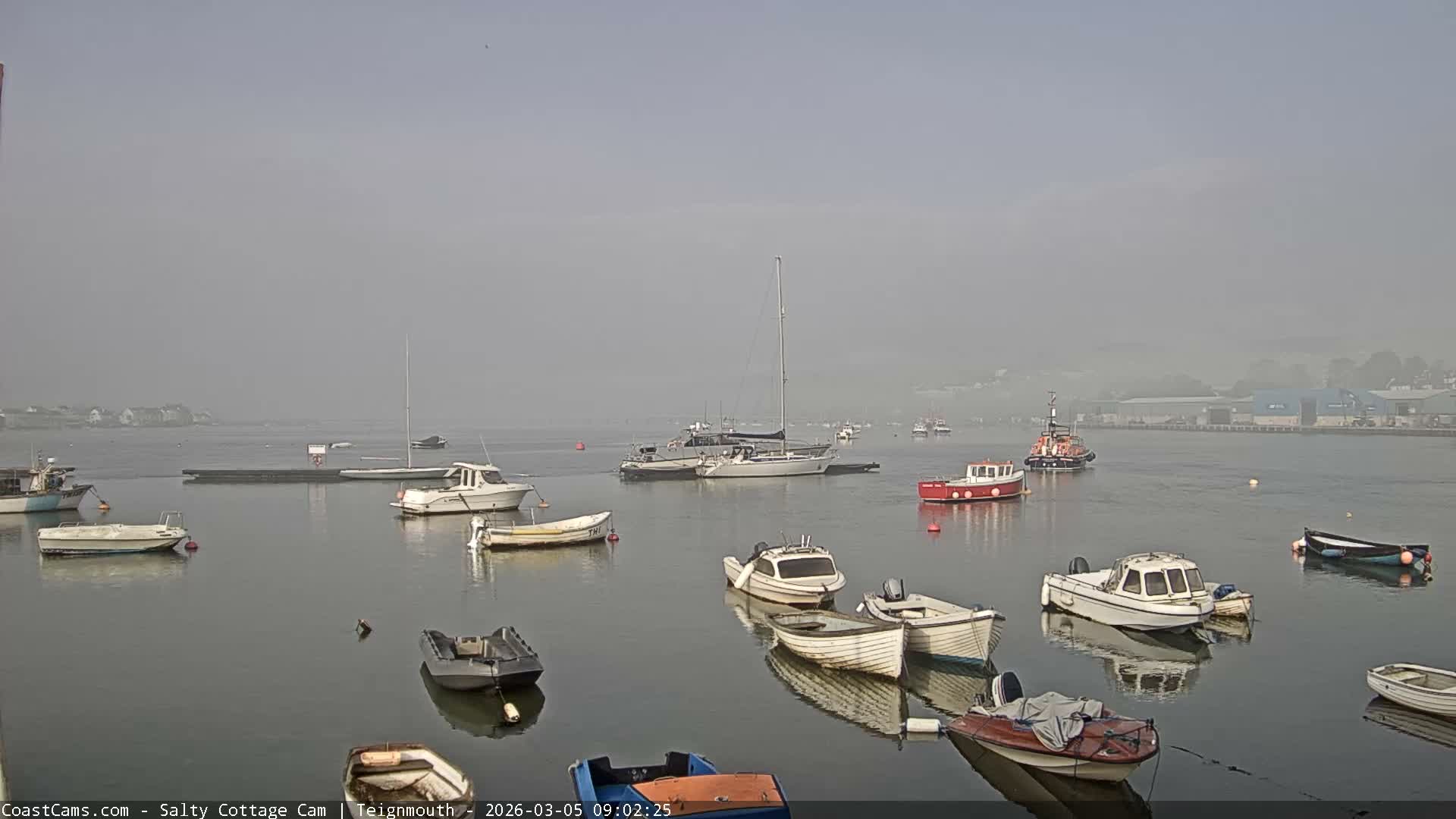 Teignmouth Marine, Teign River & Shalton Village Live Cam - Teignbridge, Devon, South West, England, United Kingdom