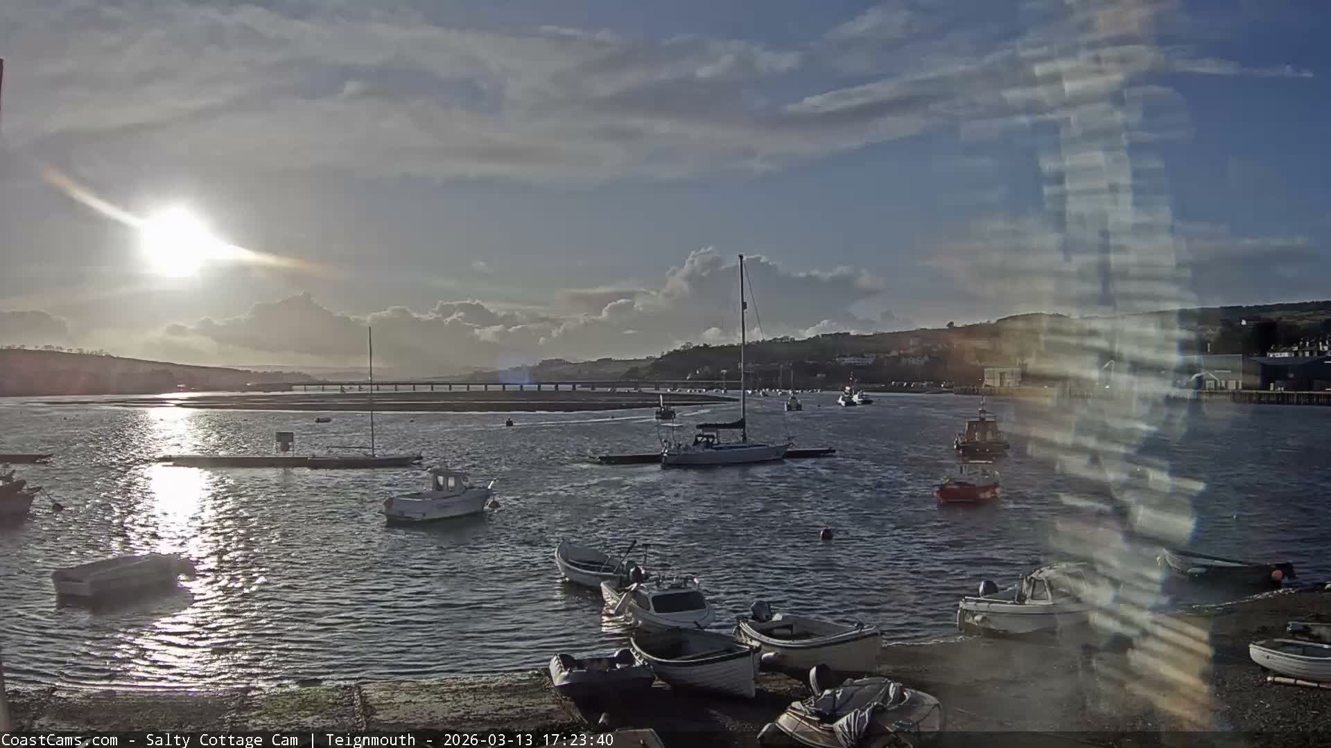 Teignmouth Marine, Teign River & Shalton Village Live Cam - Teignbridge, Devon, South West, England, United Kingdom