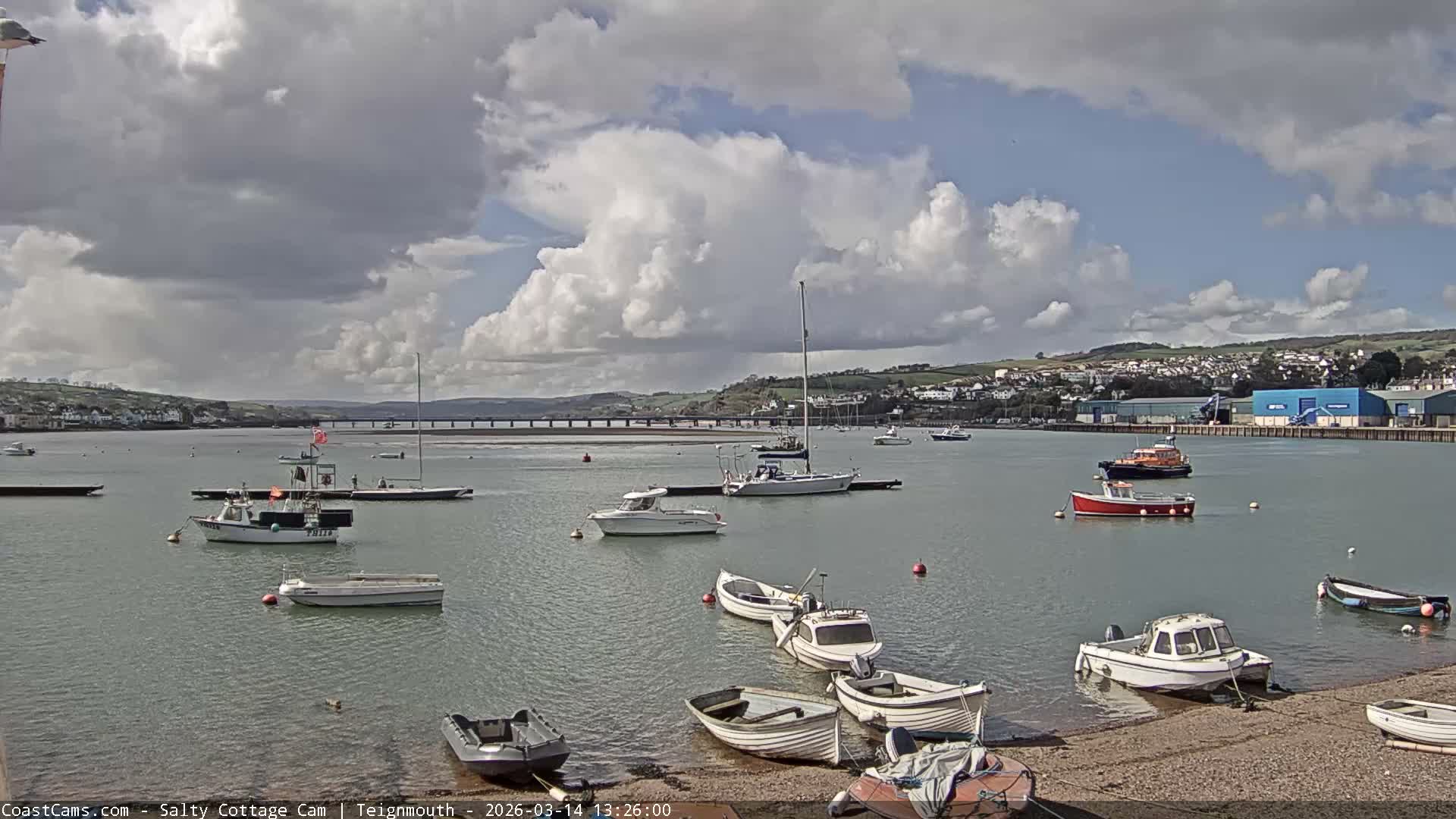 Teignmouth Marine, Teign River & Shalton Village Live Cam - Teignbridge, Devon, South West, England, United Kingdom