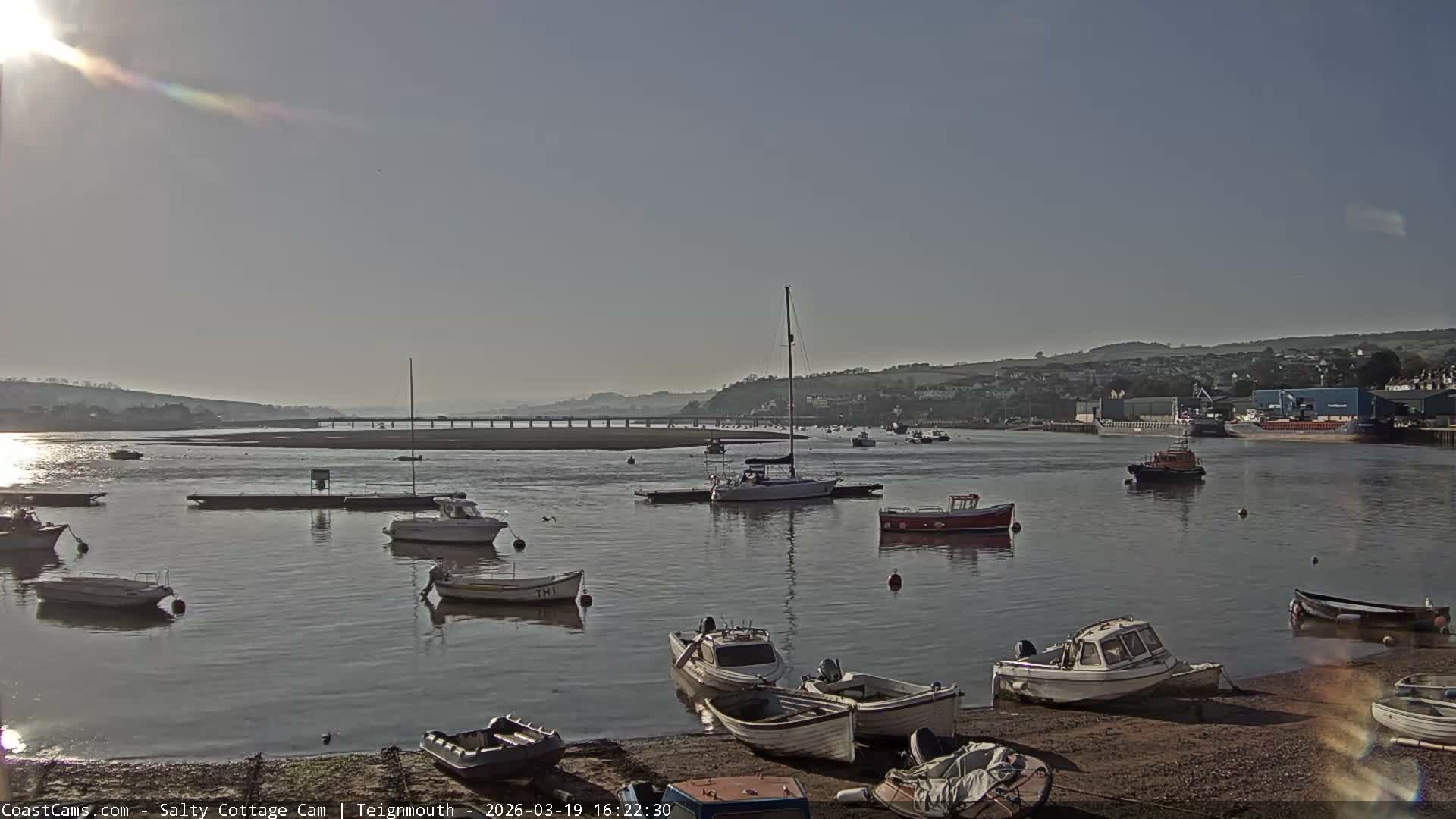 Teignmouth Marine, Teign River & Shalton Village Live Cam - Teignbridge, Devon, South West, England, United Kingdom