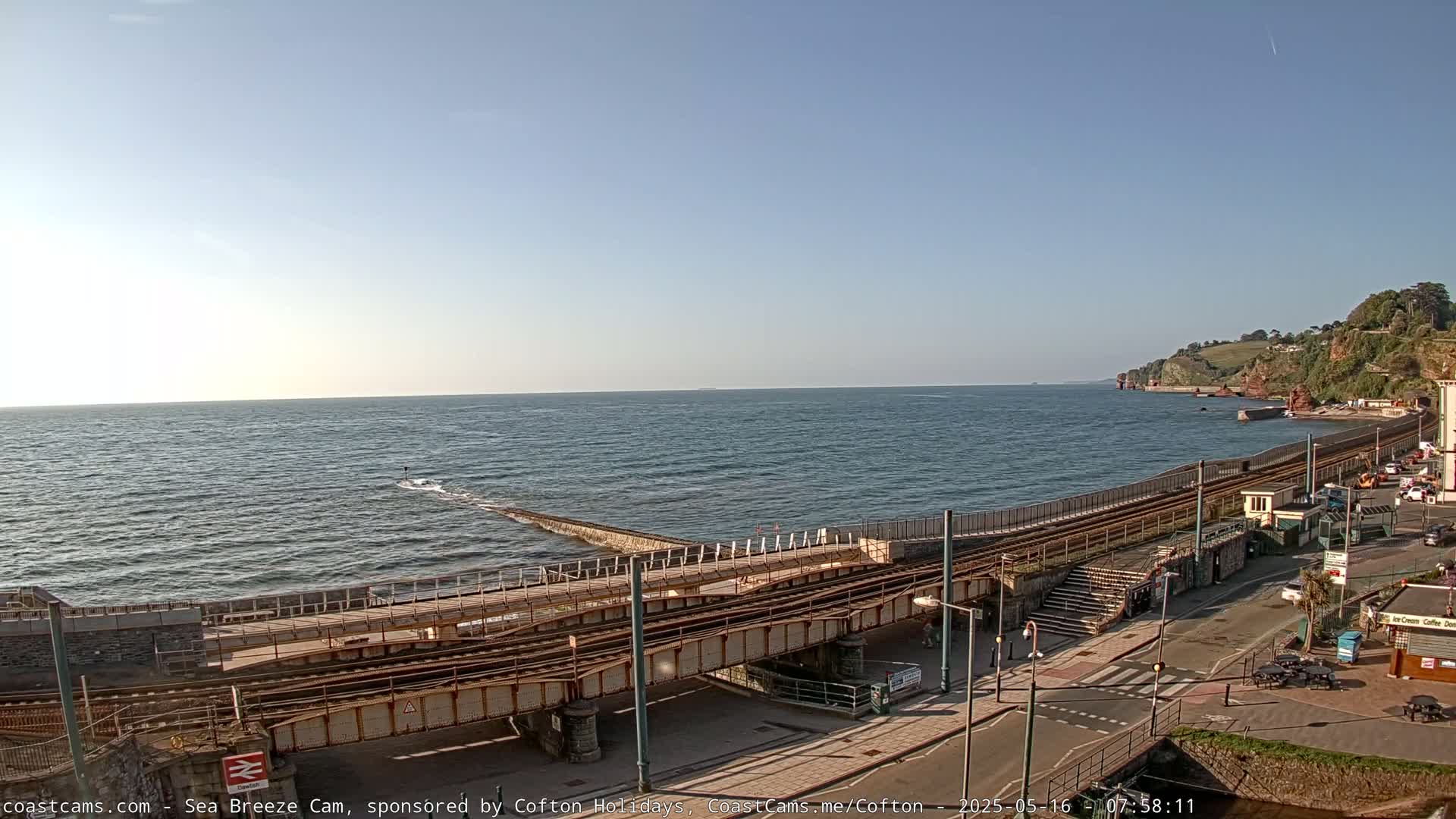 Dawlish Coast & Railway Station Live Cam - Teignbridge, Devon, South West, England, United Kingdom
