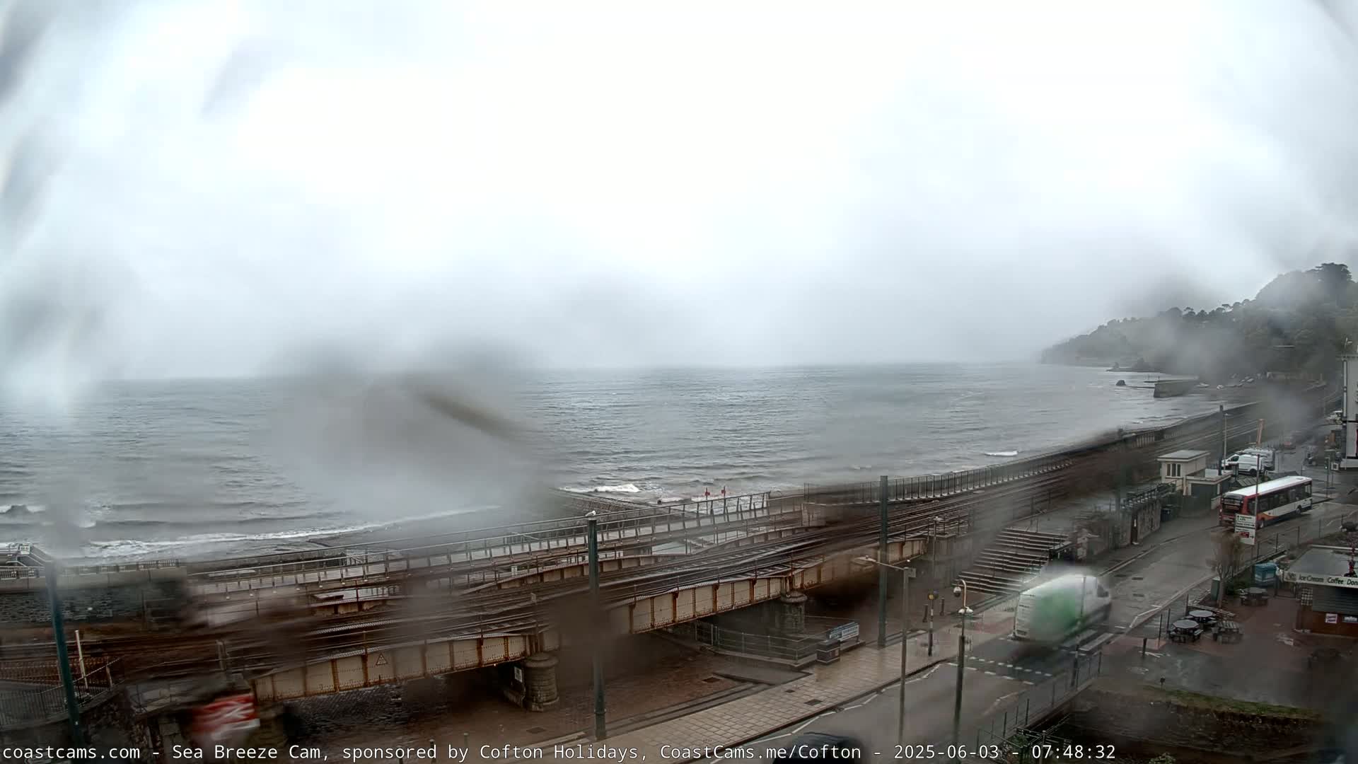 Dawlish Coast & Railway Station Live Cam - Teignbridge, Devon, South West, England, United Kingdom