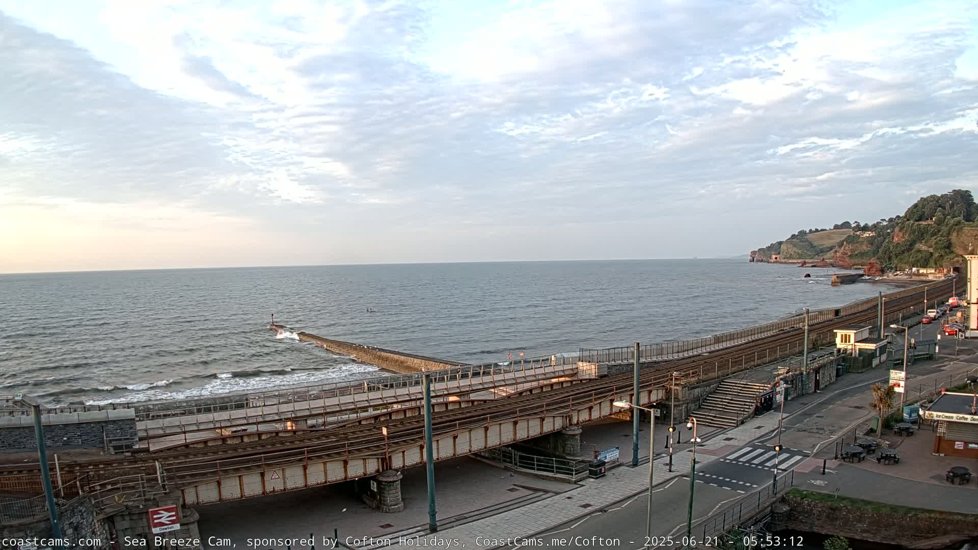 Dawlish Coast & Railway Station Live Cam - Teignbridge, Devon, South West, England, United Kingdom