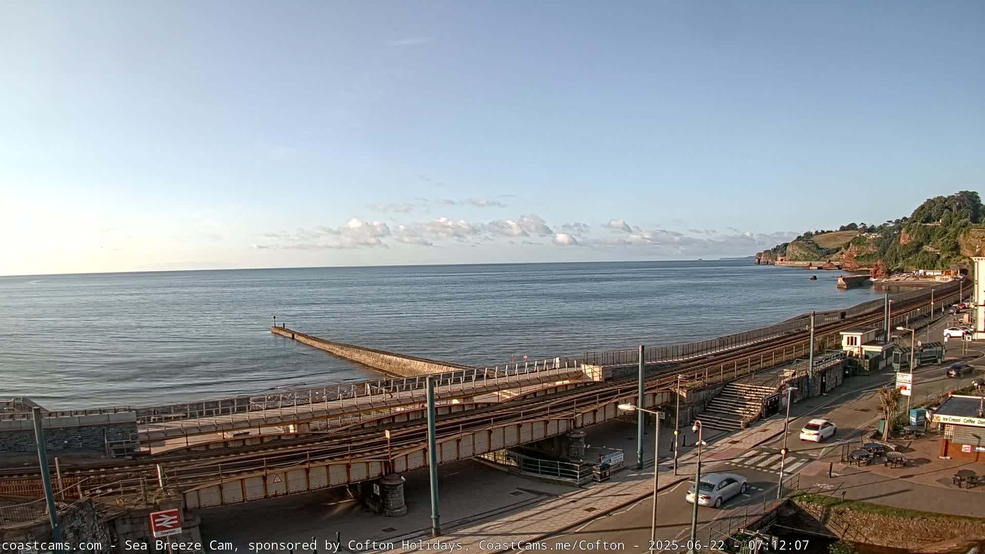 Dawlish Coast & Railway Station Live Cam - Teignbridge, Devon, South West, England, United Kingdom