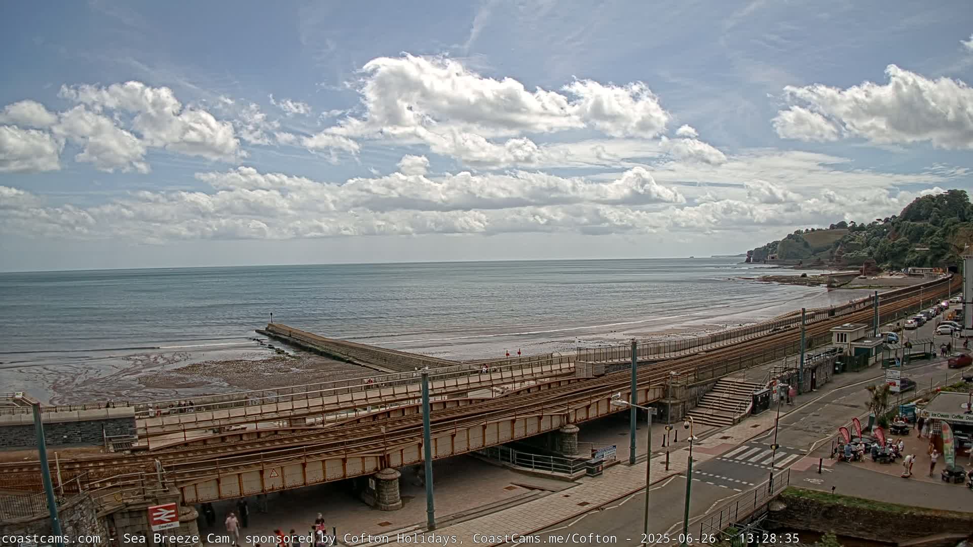 Dawlish Coast & Railway Station Live Cam - Teignbridge, Devon, South West, England, United Kingdom
