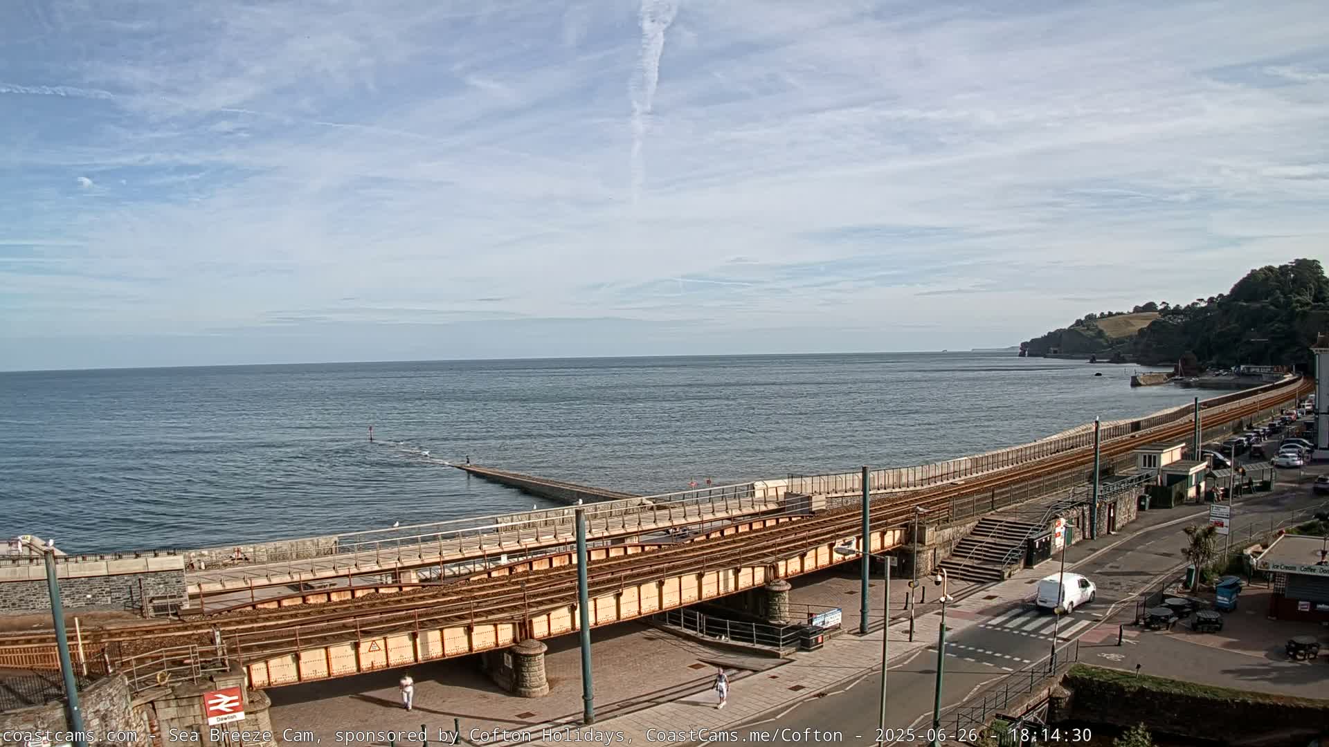 Dawlish Coast & Railway Station Live Cam - Teignbridge, Devon, South West, England, United Kingdom