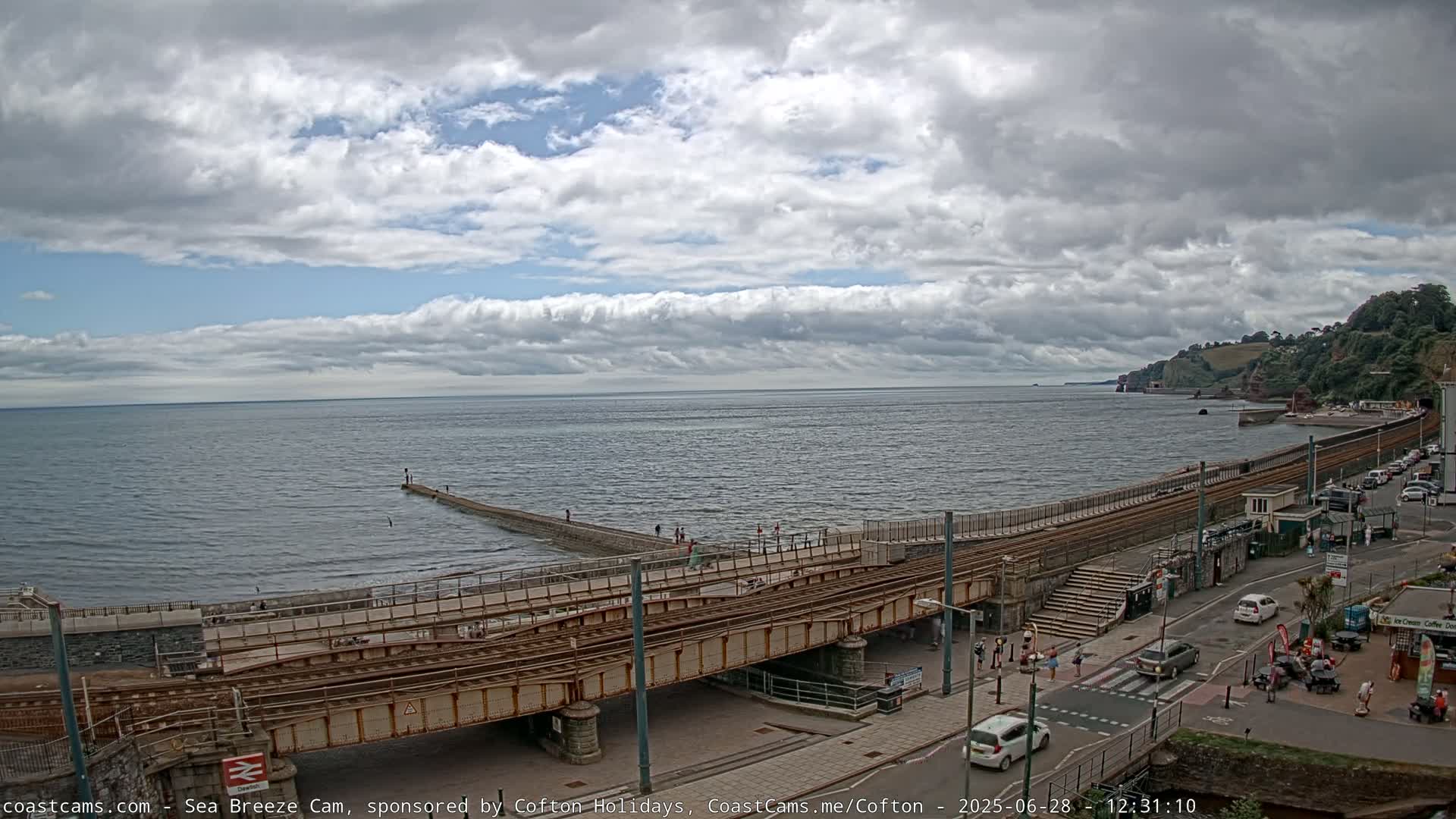 Dawlish Coast & Railway Station Live Cam - Teignbridge, Devon, South West, England, United Kingdom