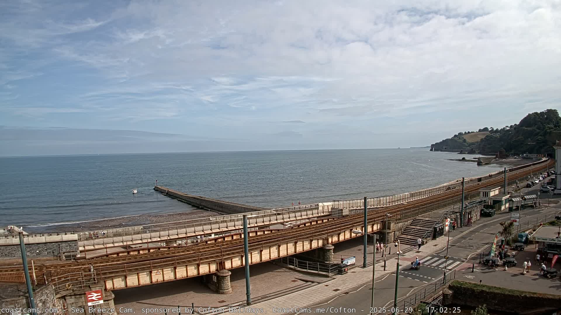 Dawlish Coast & Railway Station Live Cam - Teignbridge, Devon, South West, England, United Kingdom