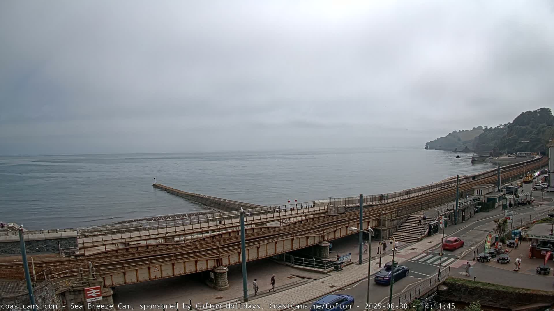 Dawlish Coast & Railway Station Live Cam - Teignbridge, Devon, South West, England, United Kingdom