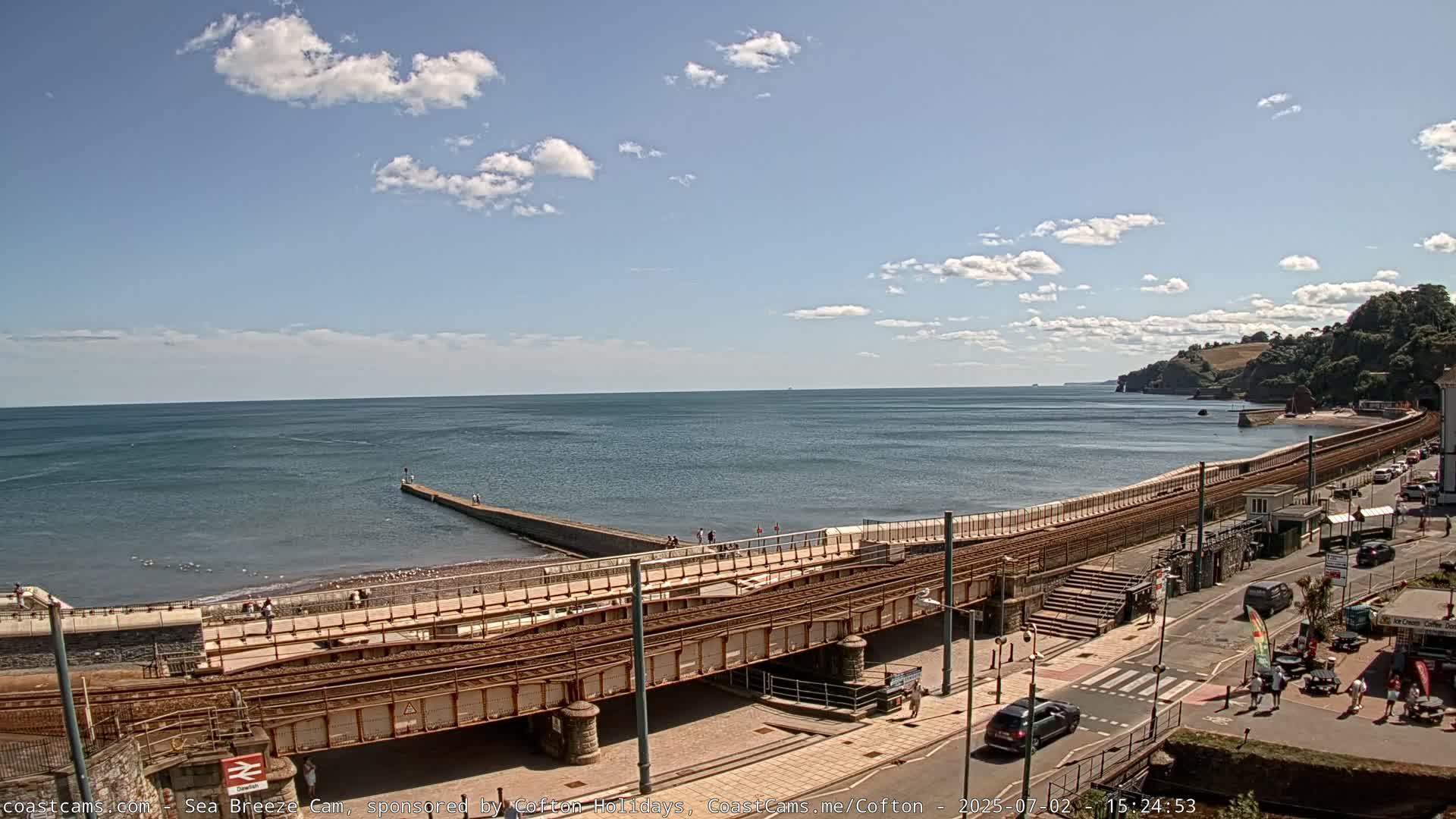 Dawlish Coast & Railway Station Live Cam - Teignbridge, Devon, South West, England, United Kingdom