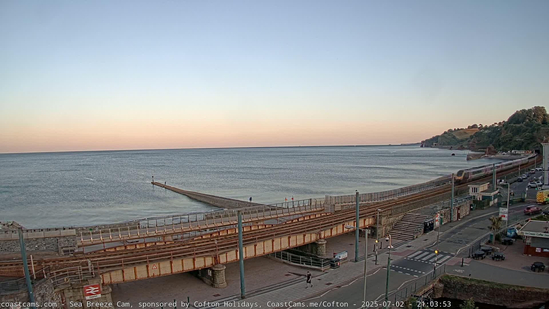Dawlish Coast & Railway Station Live Cam - Teignbridge, Devon, South West, England, United Kingdom