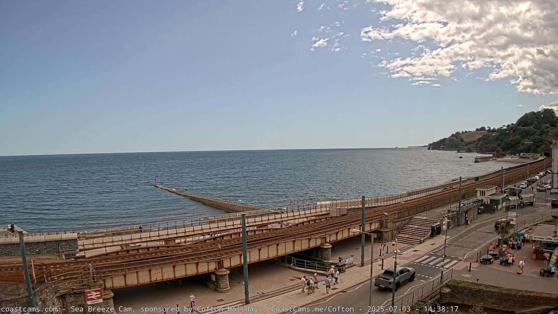 Dawlish Coast & Railway Station Live Cam - Teignbridge, Devon, South West, England, United Kingdom