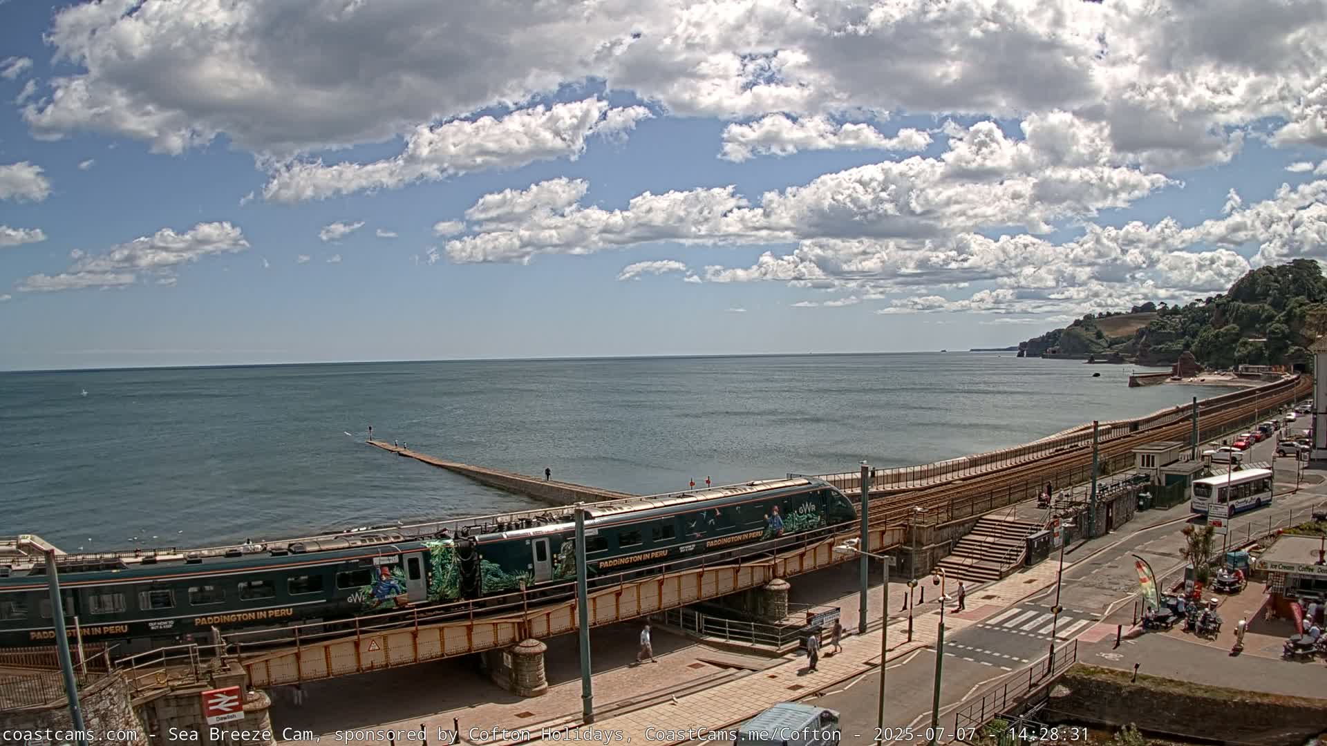 Dawlish Coast & Railway Station Live Cam - Teignbridge, Devon, South West, England, United Kingdom