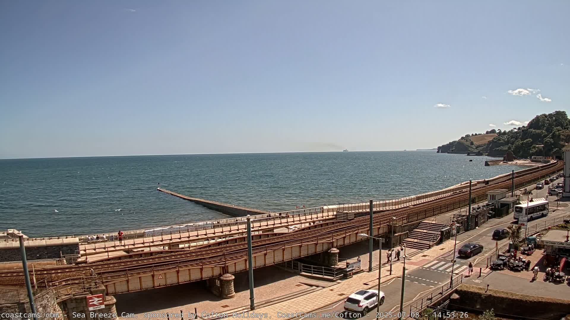Dawlish Coast & Railway Station Live Cam - Teignbridge, Devon, South West, England, United Kingdom