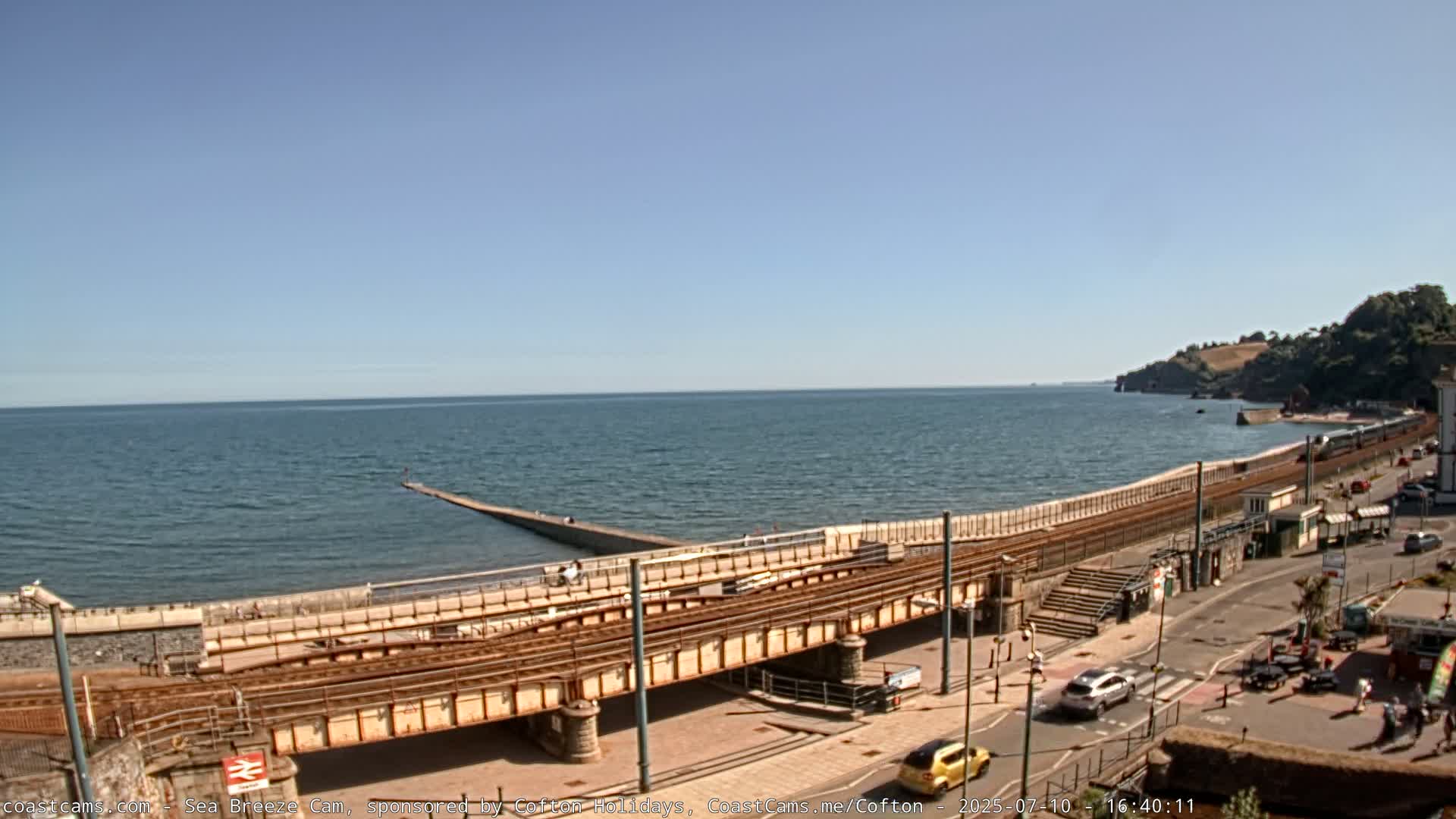 Dawlish Coast & Railway Station Live Cam - Teignbridge, Devon, South West, England, United Kingdom