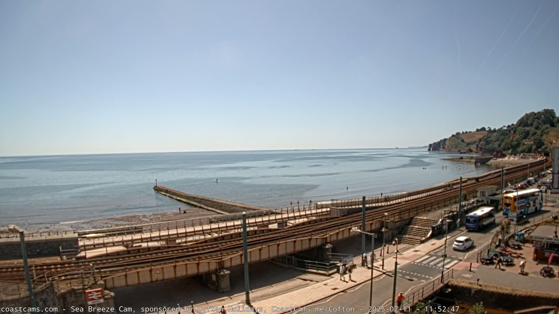 Dawlish Coast & Railway Station Live Cam - Teignbridge, Devon, South West, England, United Kingdom