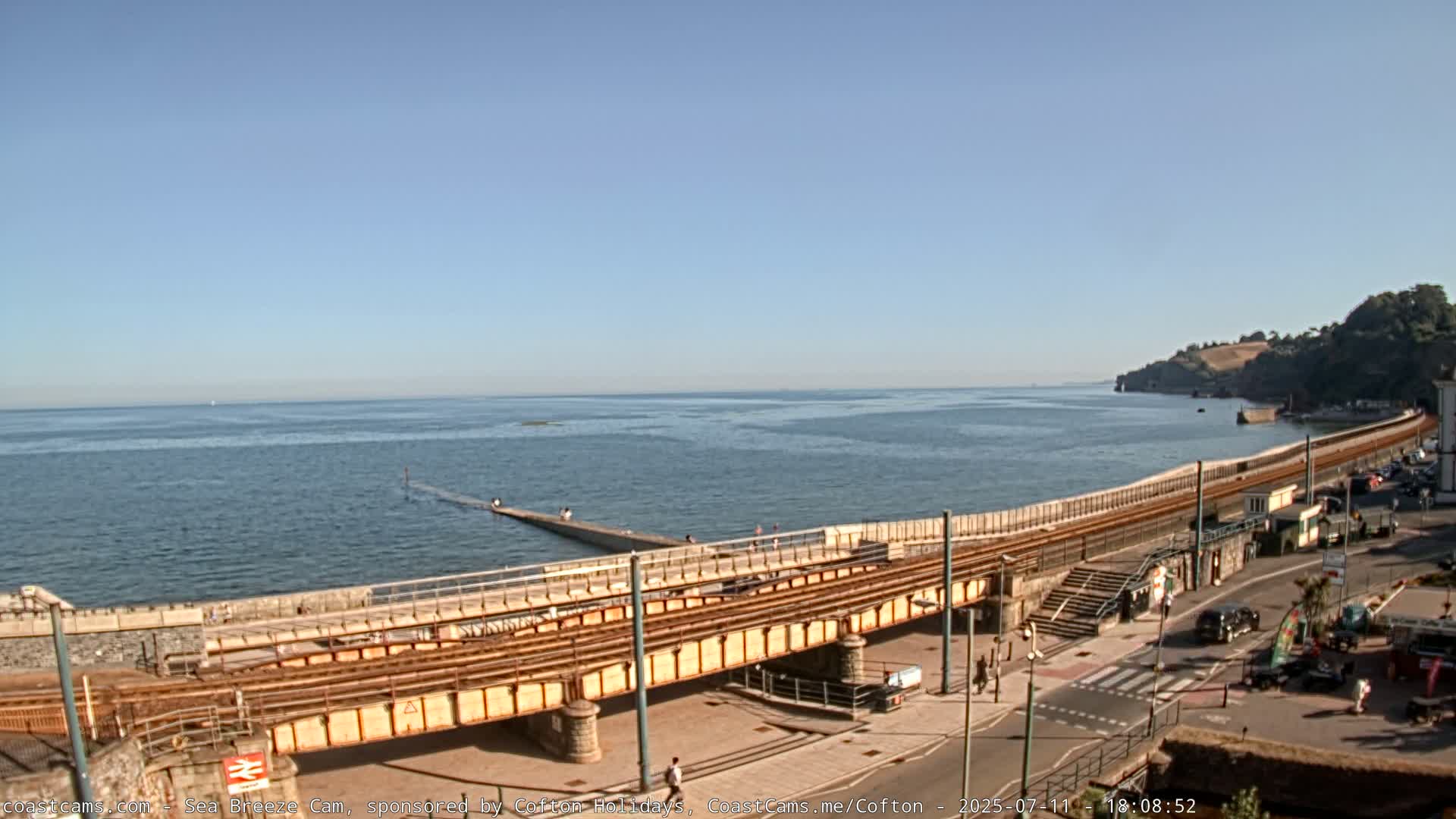Dawlish Coast & Railway Station Live Cam - Teignbridge, Devon, South West, England, United Kingdom
