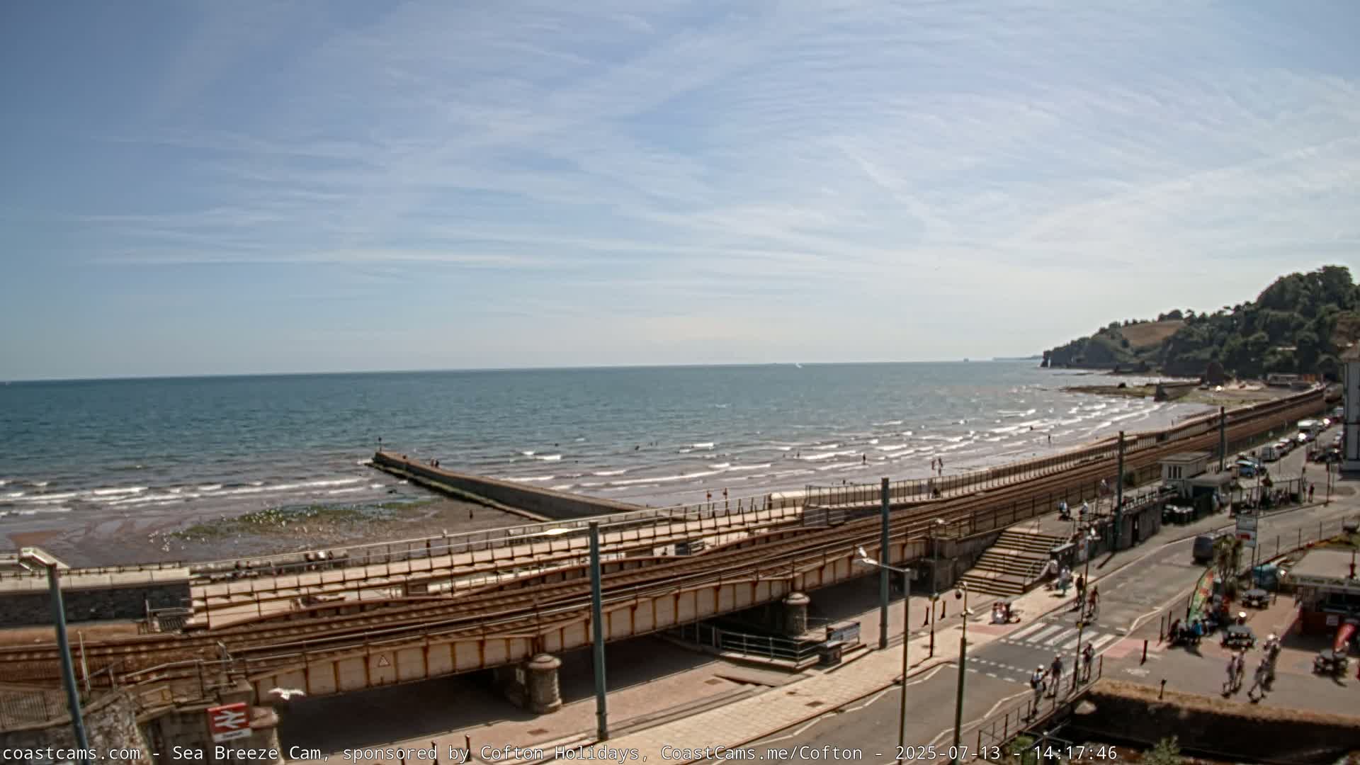Dawlish Coast & Railway Station Live Cam - Teignbridge, Devon, South West, England, United Kingdom