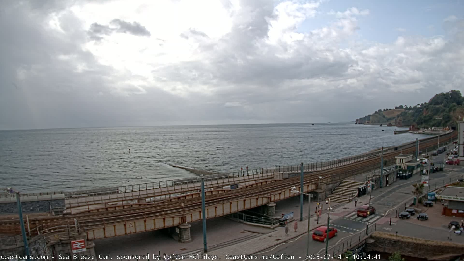 Dawlish Coast & Railway Station Live Cam - Teignbridge, Devon, South West, England, United Kingdom