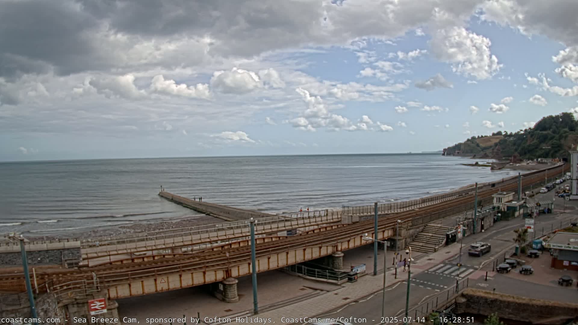 Dawlish Coast & Railway Station Live Cam - Teignbridge, Devon, South West, England, United Kingdom