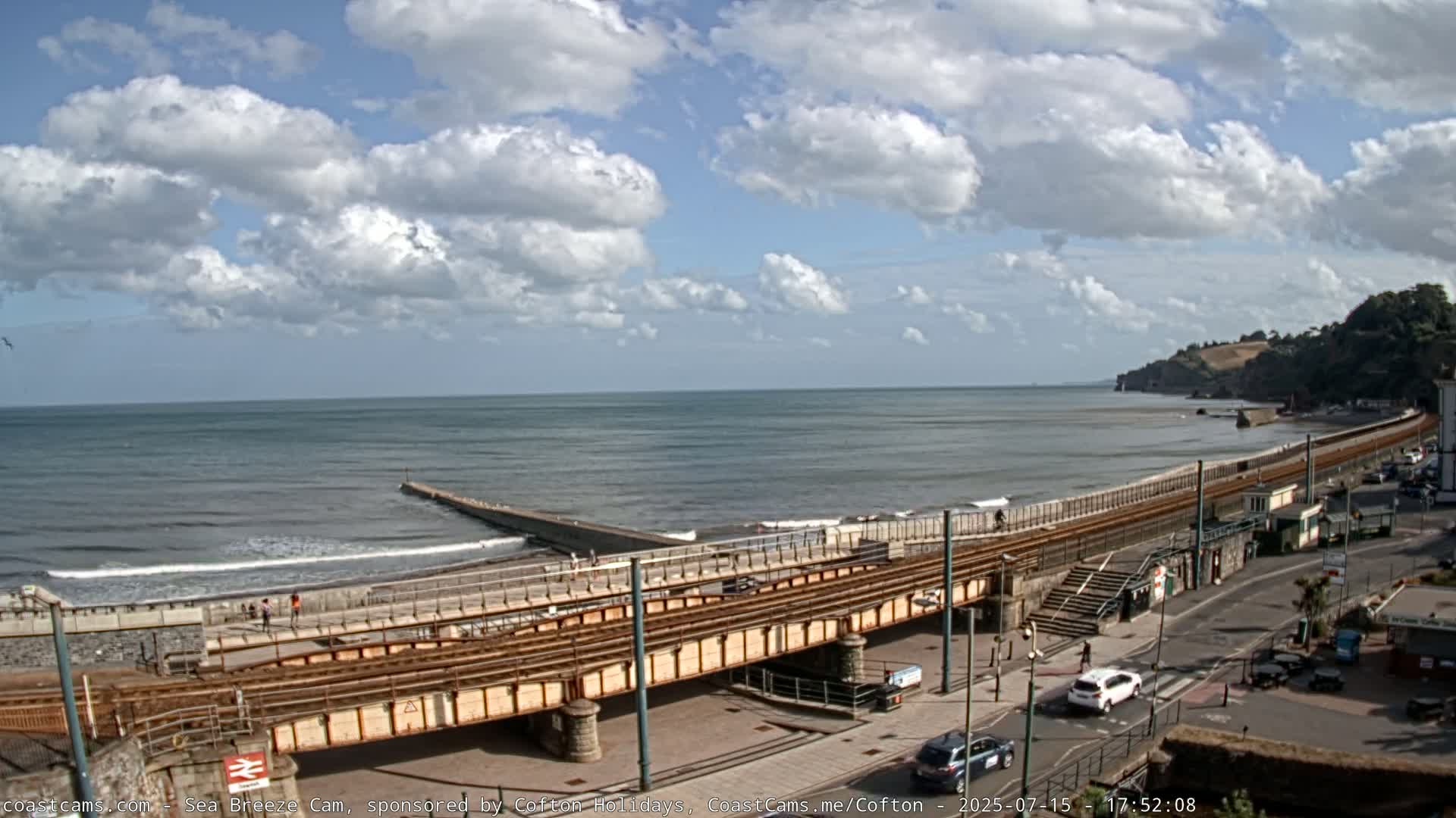Dawlish Coast & Railway Station Live Cam - Teignbridge, Devon, South West, England, United Kingdom