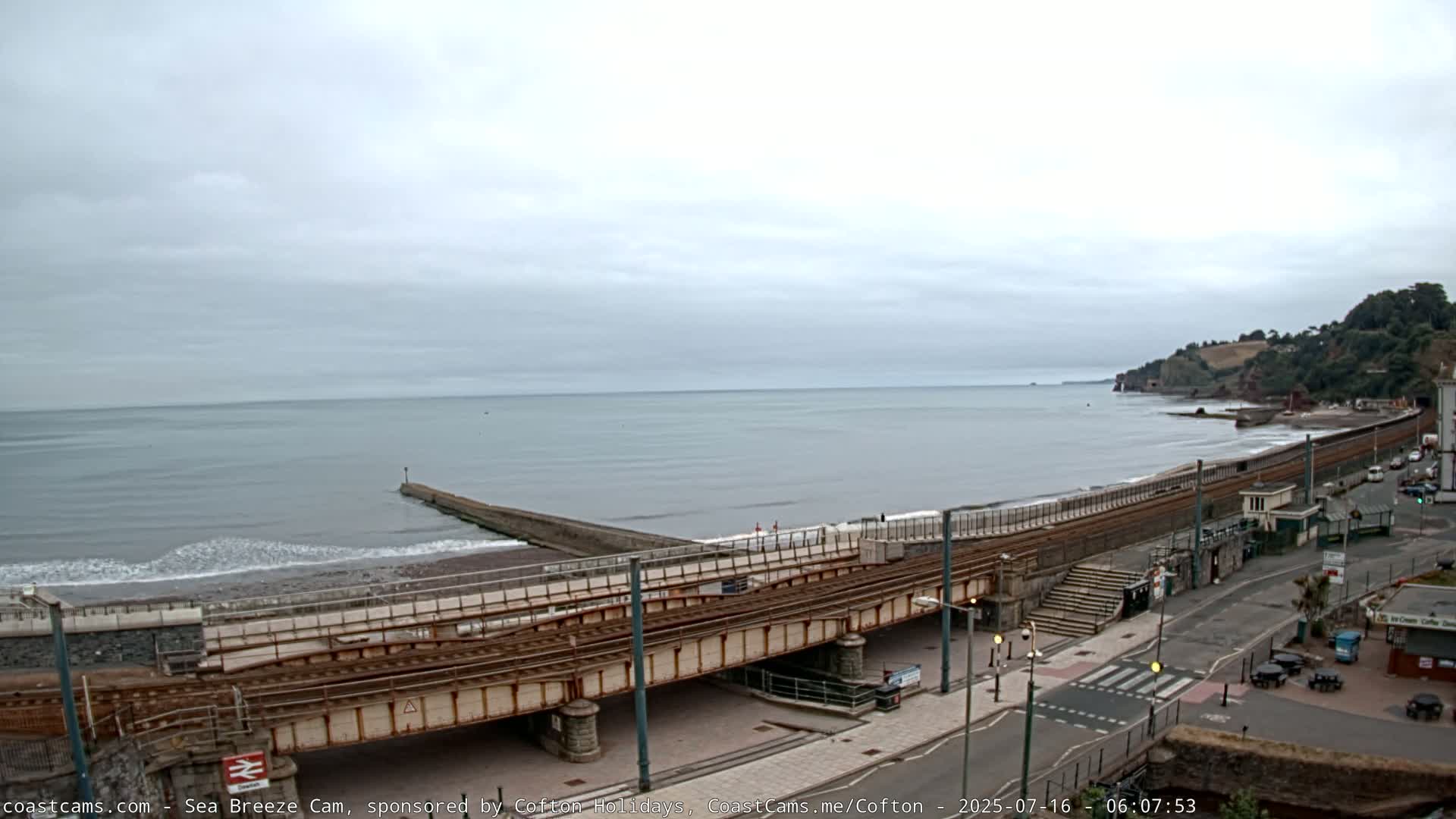 Dawlish Coast & Railway Station Live Cam - Teignbridge, Devon, South West, England, United Kingdom