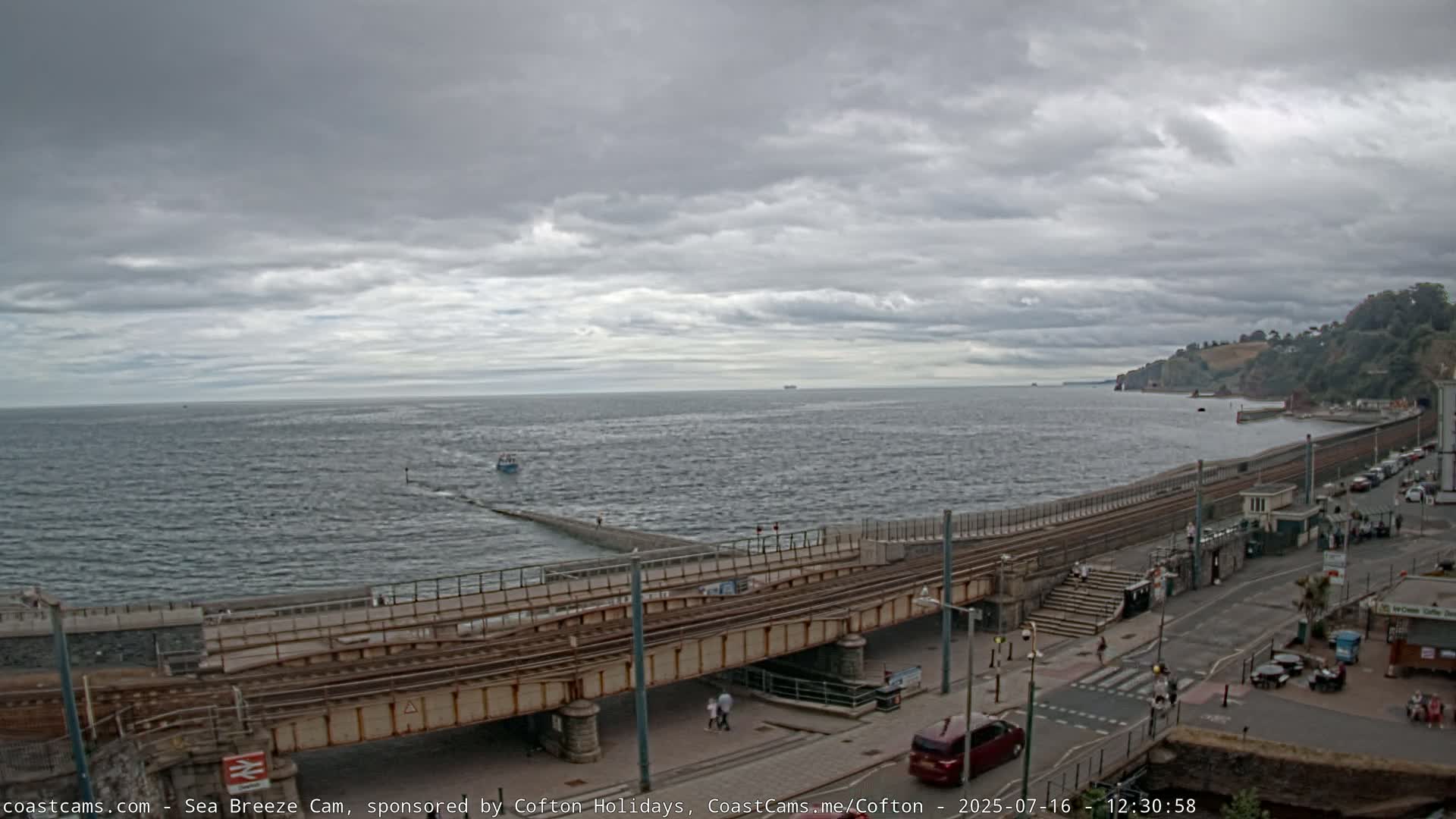 Dawlish Coast & Railway Station Live Cam - Teignbridge, Devon, South West, England, United Kingdom