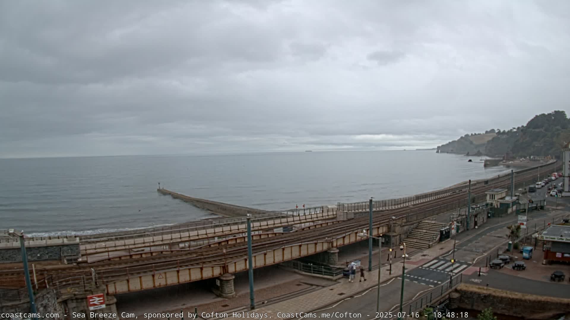 Dawlish Coast & Railway Station Live Cam - Teignbridge, Devon, South West, England, United Kingdom