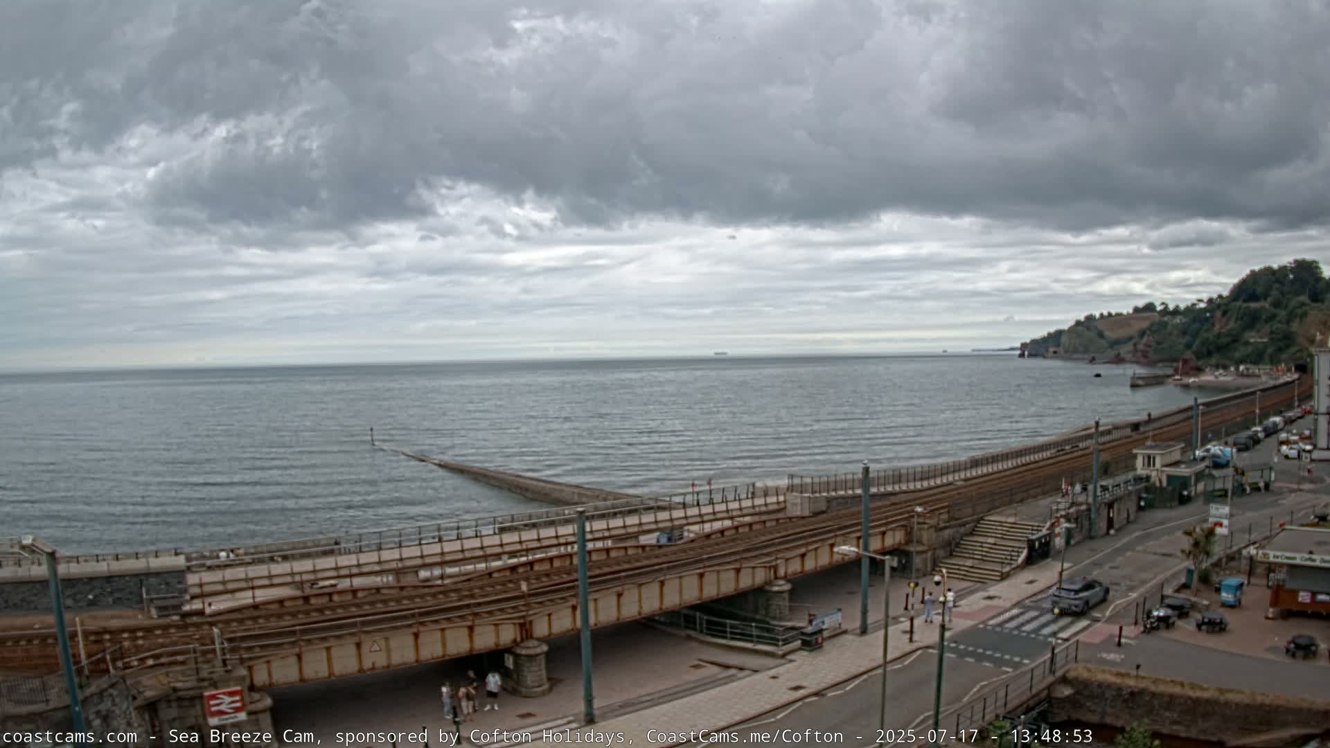 Dawlish Coast & Railway Station Live Cam - Teignbridge, Devon, South West, England, United Kingdom