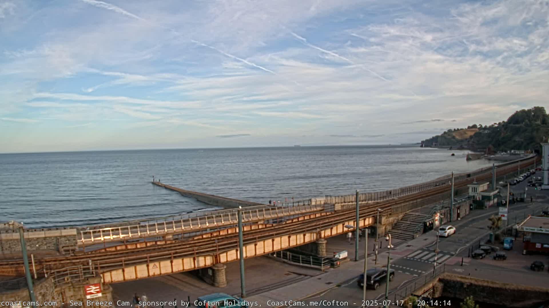 Dawlish Coast & Railway Station Live Cam - Teignbridge, Devon, South West, England, United Kingdom