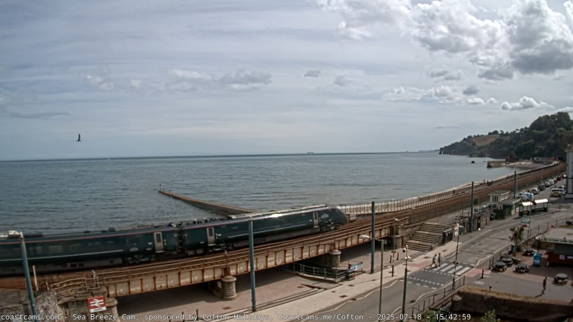 Dawlish Coast & Railway Station Live Cam - Teignbridge, Devon, South West, England, United Kingdom