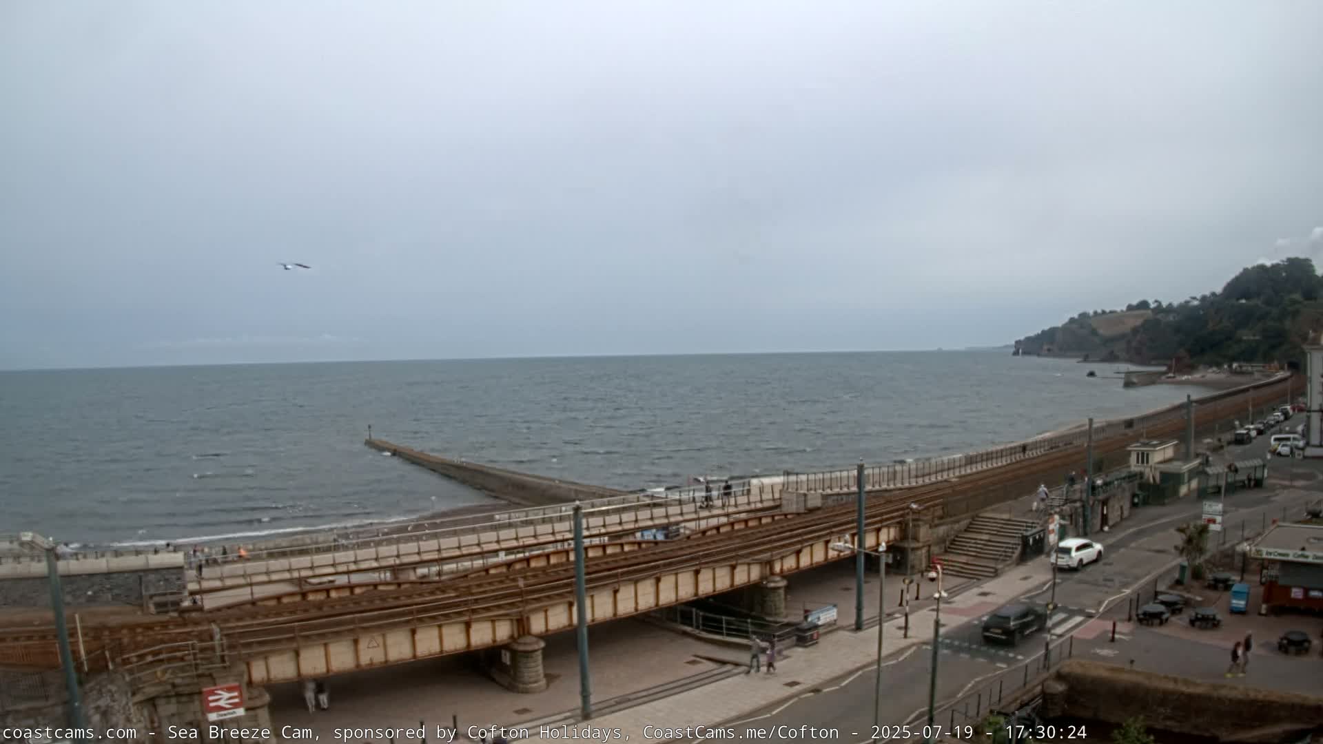 Dawlish Coast & Railway Station Live Cam - Teignbridge, Devon, South West, England, United Kingdom