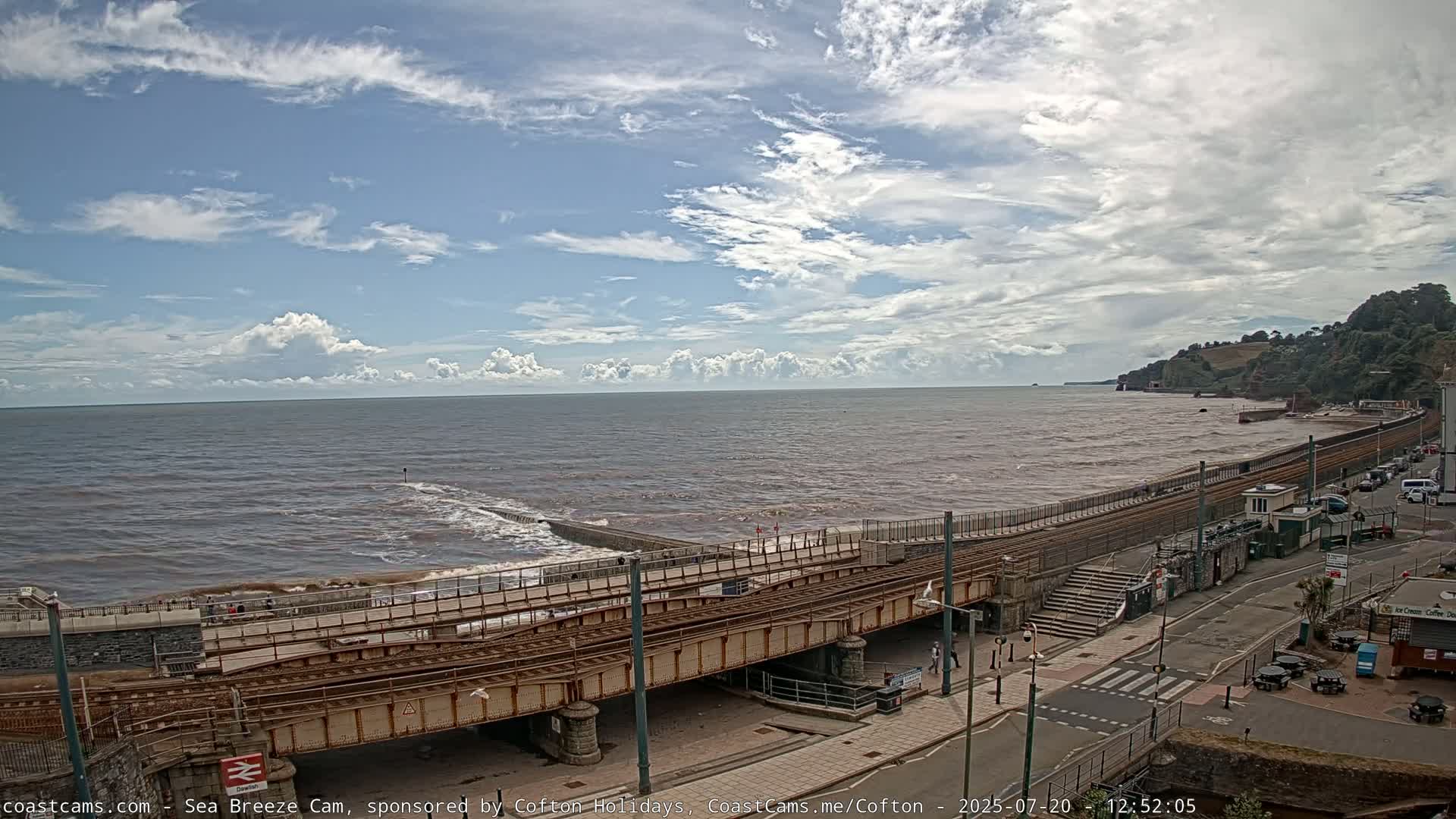 Dawlish Coast & Railway Station Live Cam - Teignbridge, Devon, South West, England, United Kingdom