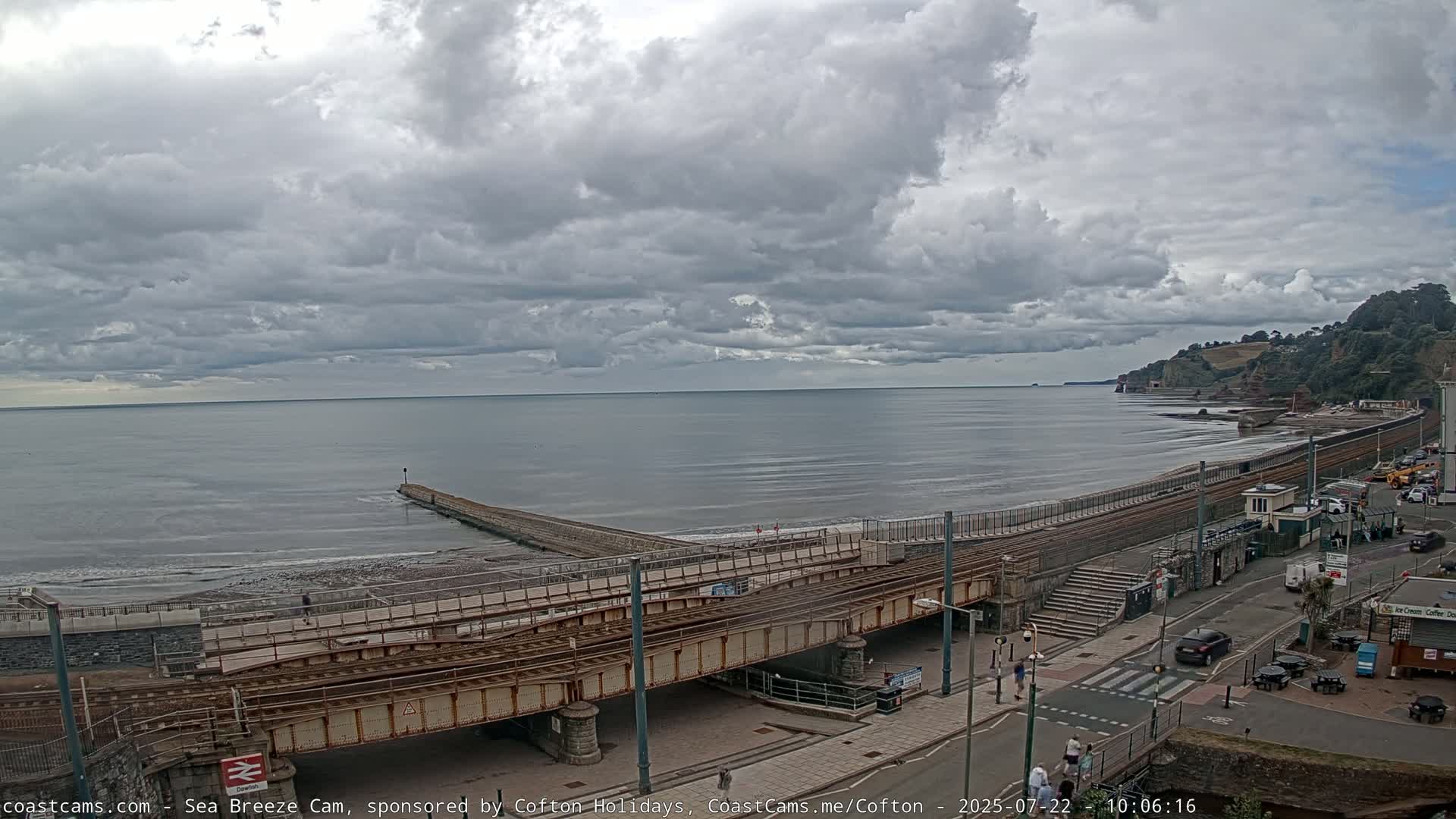 Dawlish Coast & Railway Station Live Cam - Teignbridge, Devon, South West, England, United Kingdom