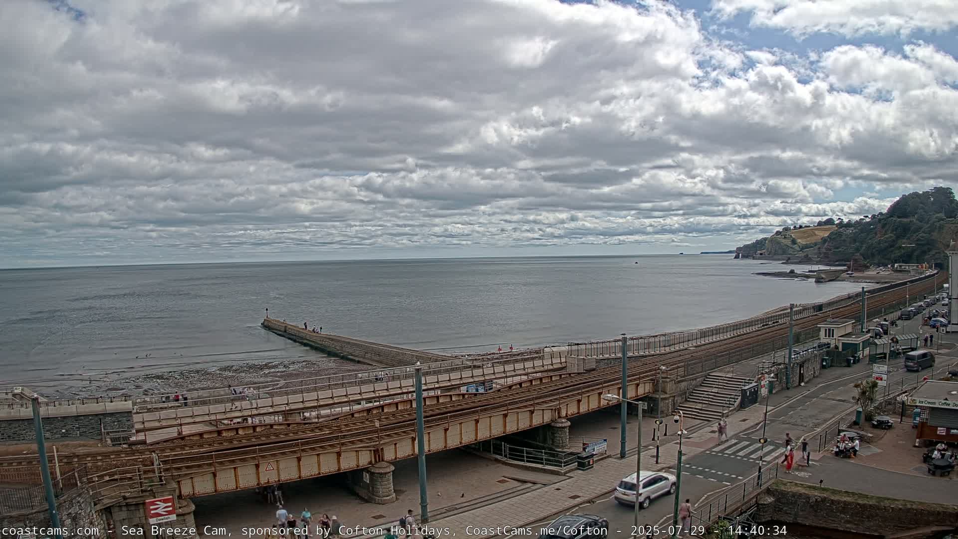Dawlish Coast & Railway Station Live Cam - Teignbridge, Devon, South West, England, United Kingdom