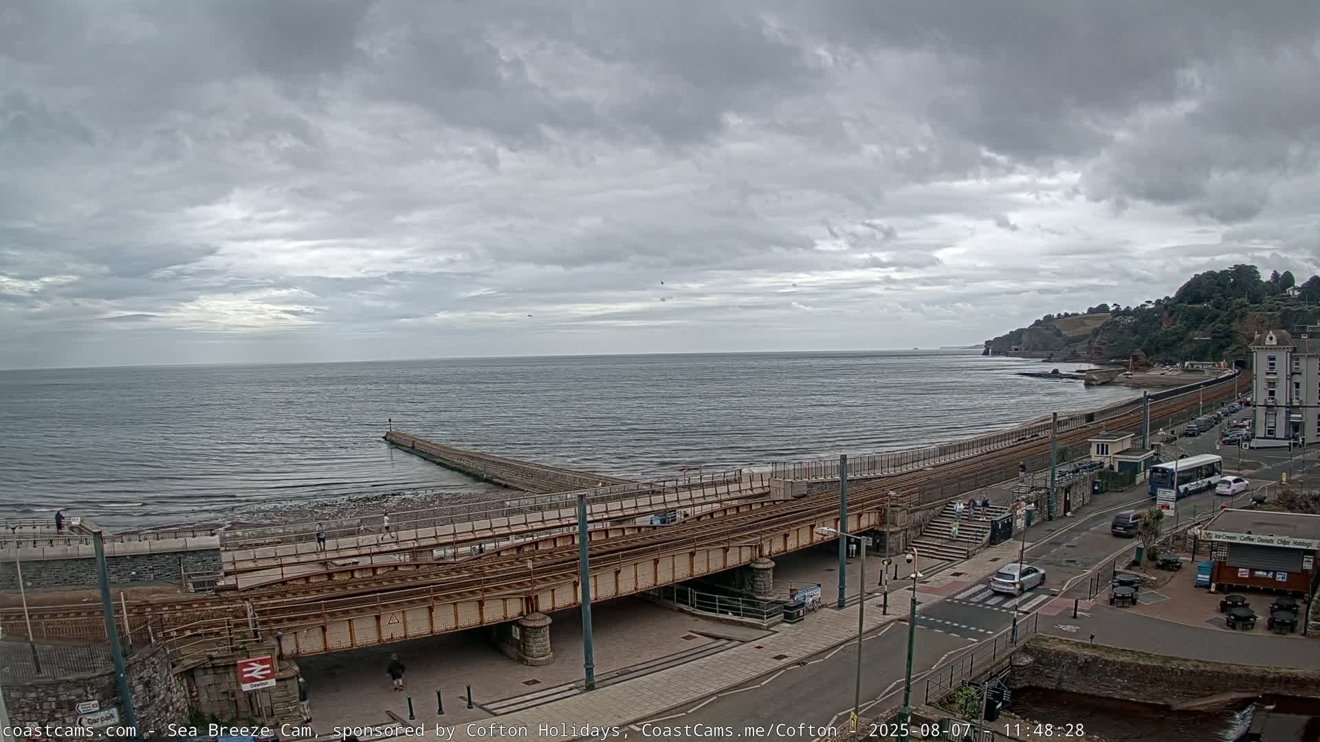 Dawlish Coast & Railway Station Live Cam - Teignbridge, Devon, South West, England, United Kingdom