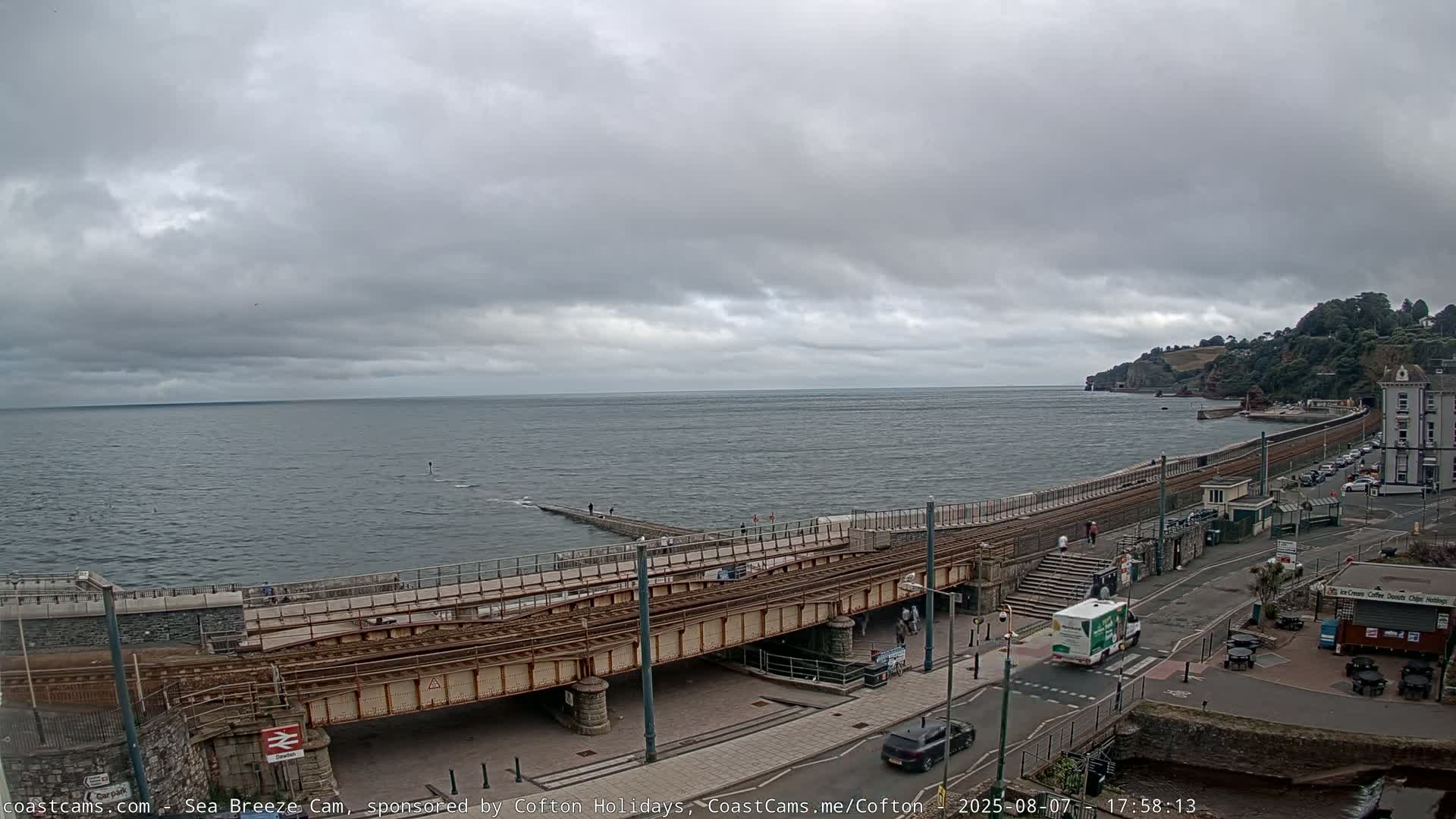 Dawlish Coast & Railway Station Live Cam - Teignbridge, Devon, South West, England, United Kingdom