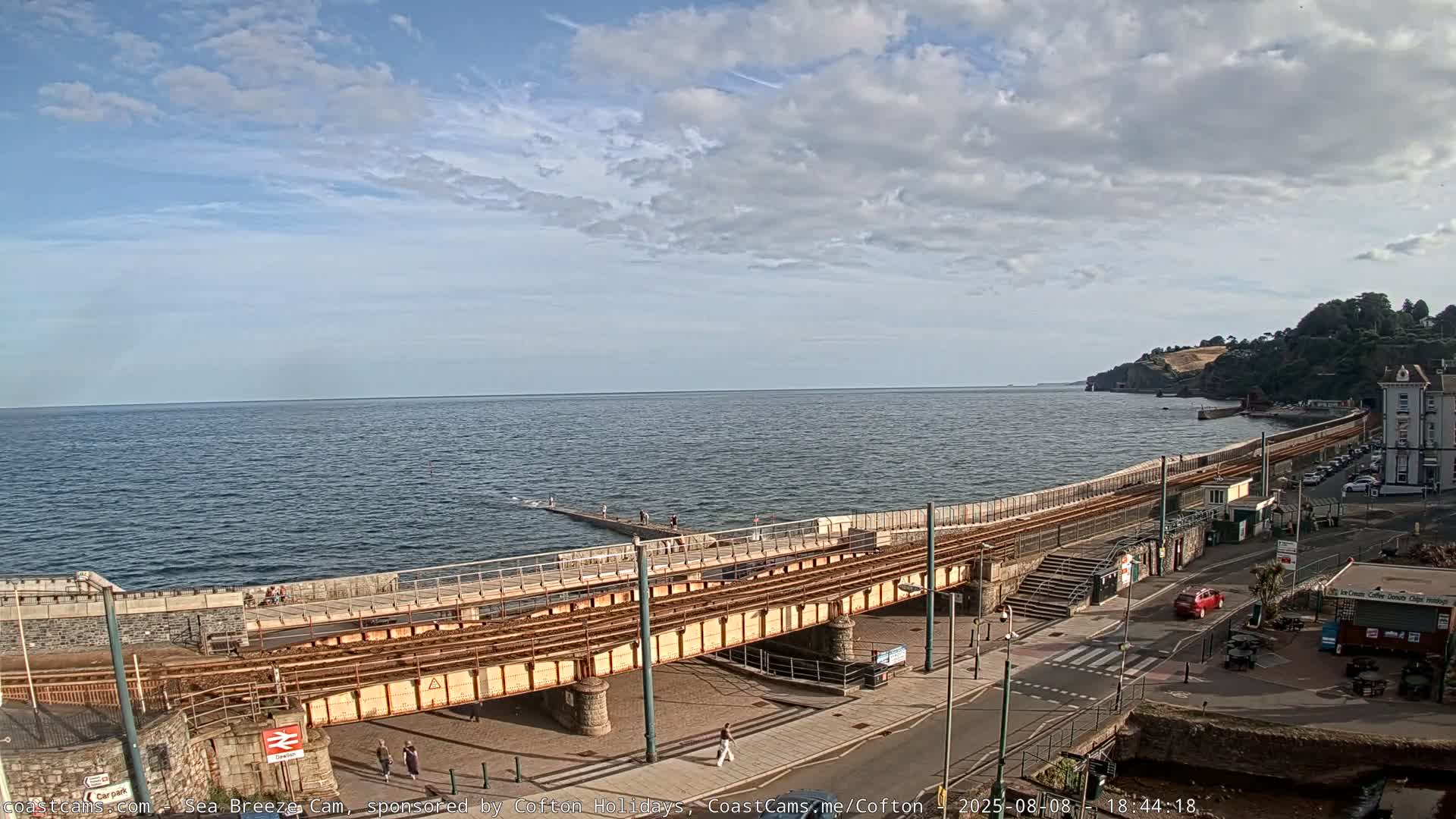 Dawlish Coast & Railway Station Live Cam - Teignbridge, Devon, South West, England, United Kingdom