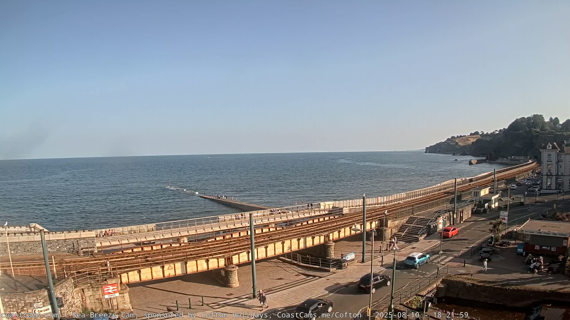 Dawlish Coast & Railway Station Live Cam - Teignbridge, Devon, South West, England, United Kingdom