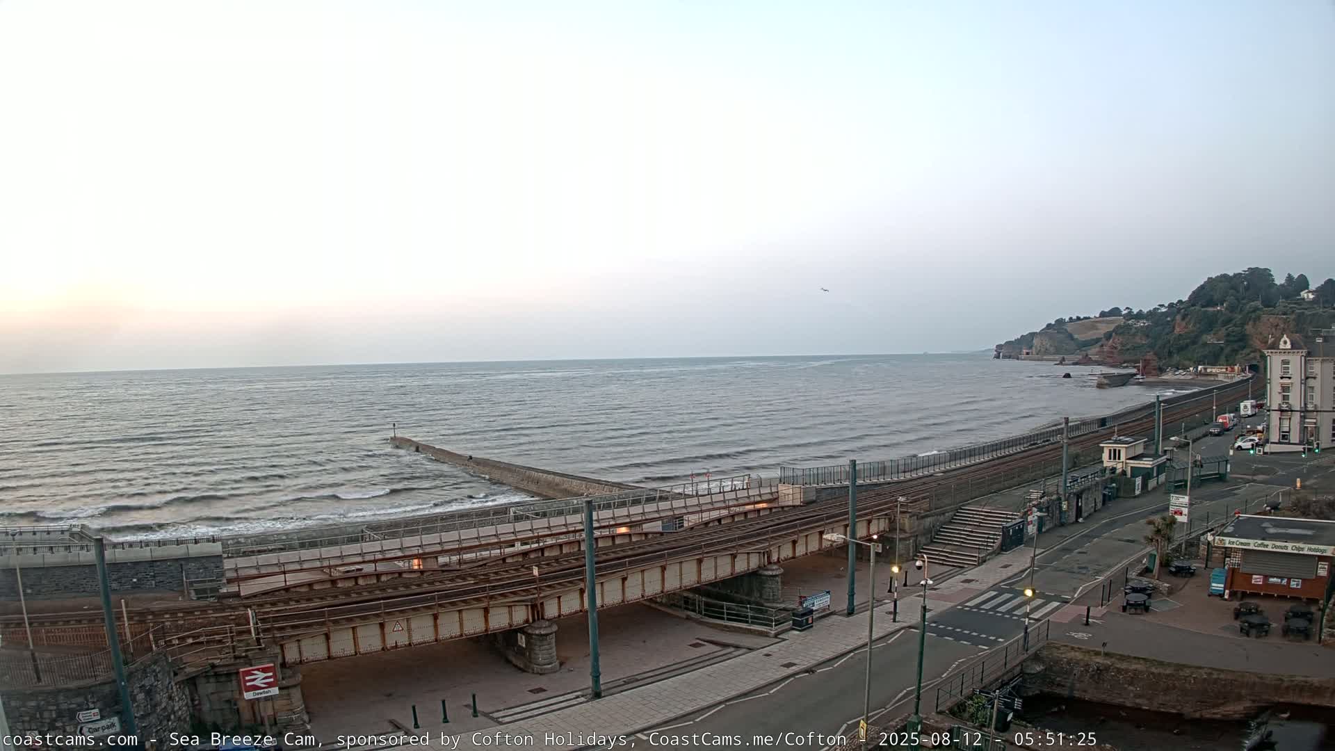 Dawlish Coast & Railway Station Live Cam - Teignbridge, Devon, South West, England, United Kingdom